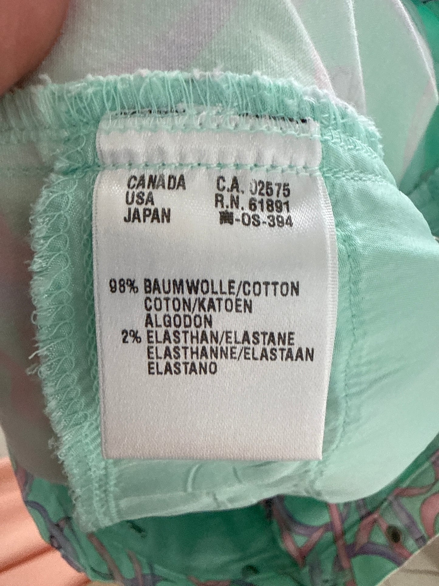 Pantaloni scurți ultra confort Escada în culori pudrate și print cu panglici