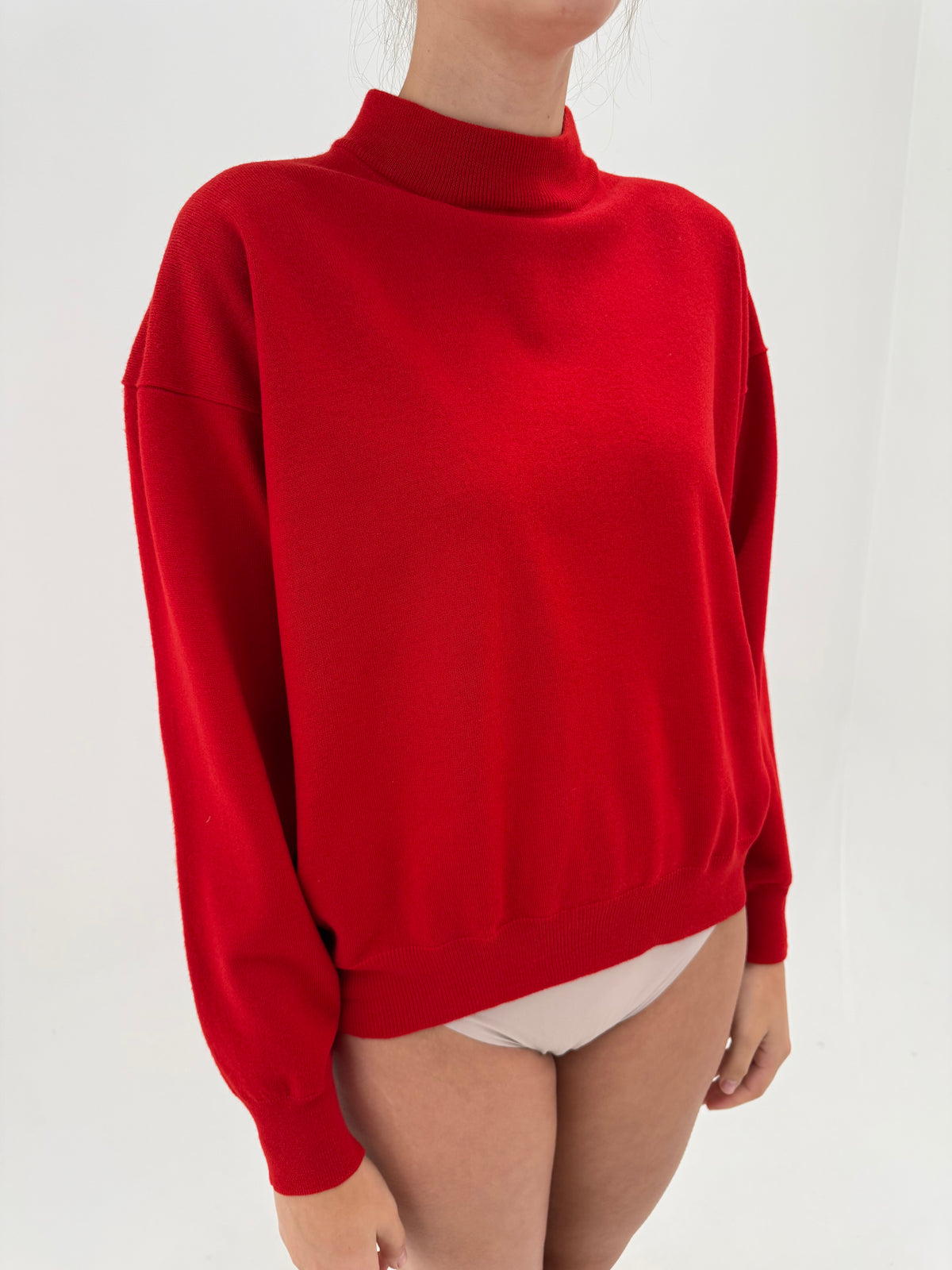 Maleta chimney Yves Saint Laurent vintage din lana extrafina în croi lejer