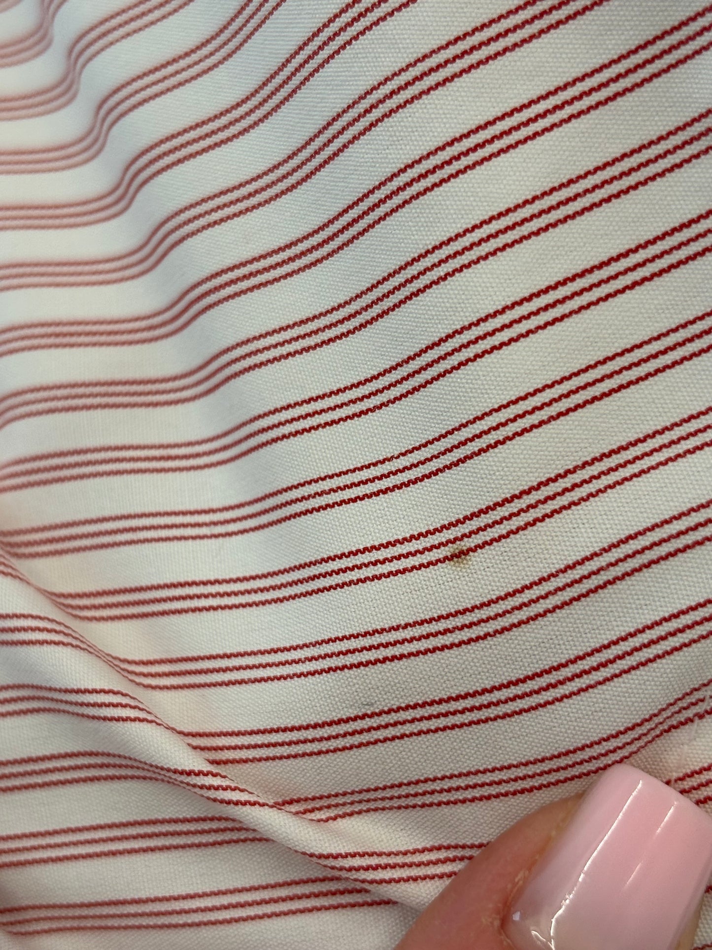 Cămașa luxury italiană cu dungi dark red din poplin gros excepțional