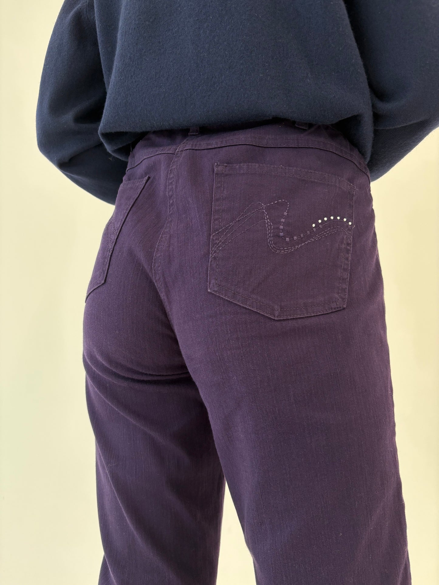 Jeans aubergine ultra confort modelatori