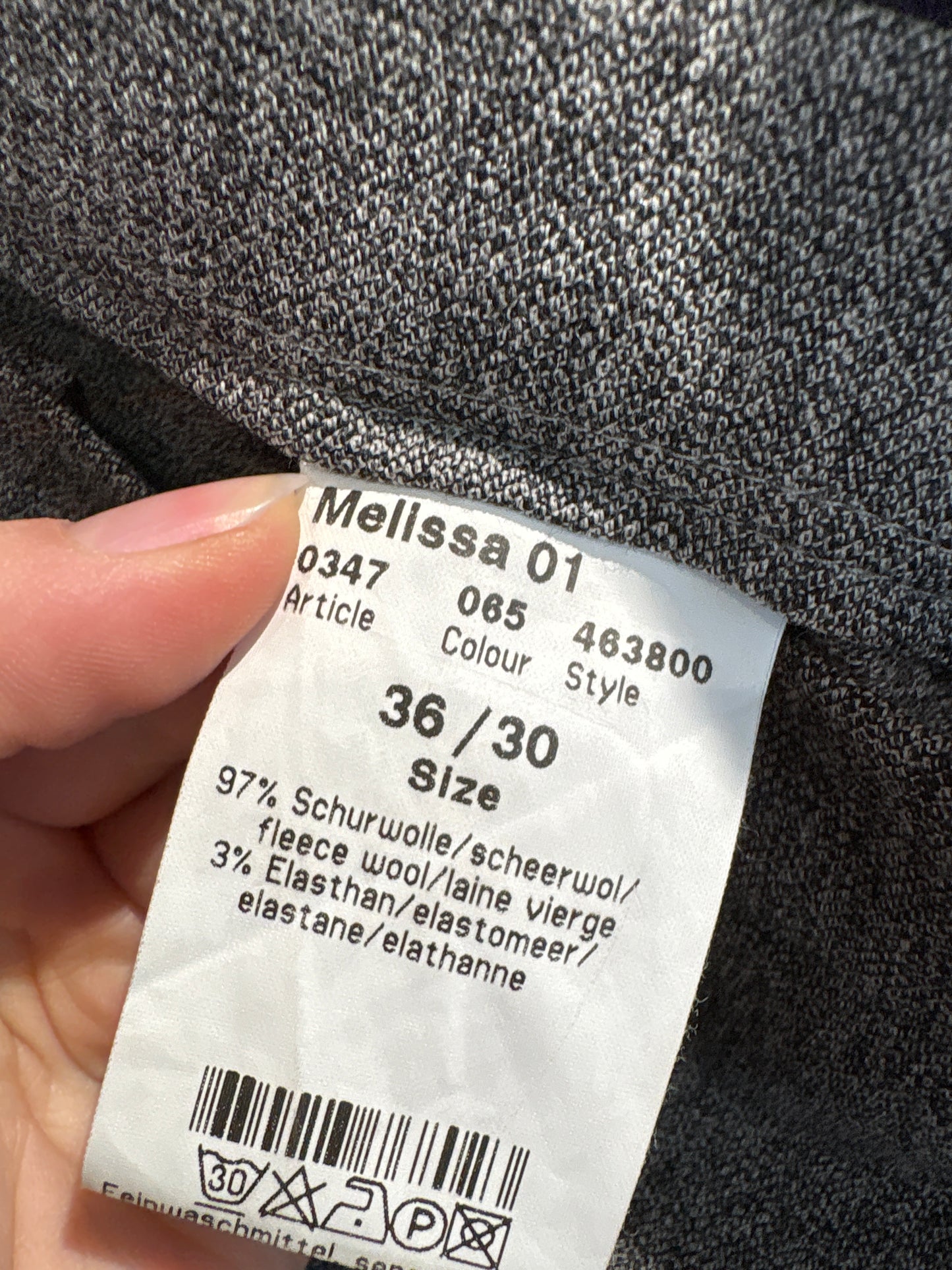 Pantaloni în croi drept din lana extrafina confort