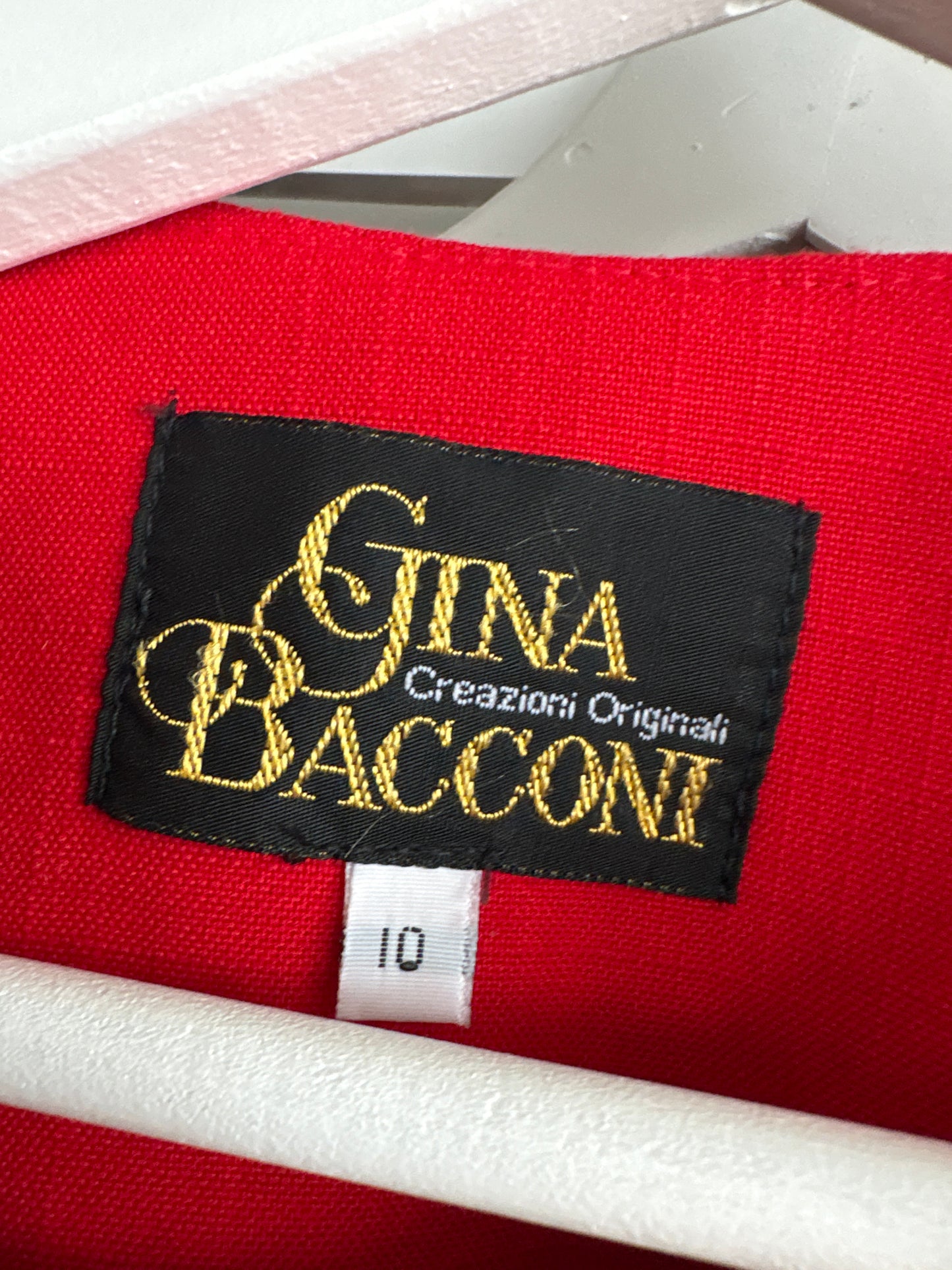 Sacou vintage italian din pânză cu drapaj cu buline asimetric în croi cambrat