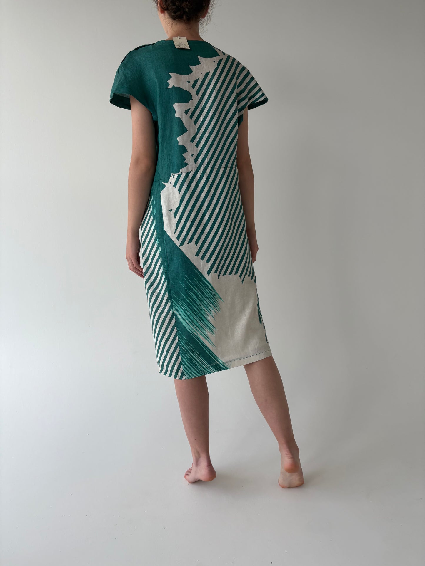 Rochie premium italiană nouă cu etichetă din in 100%