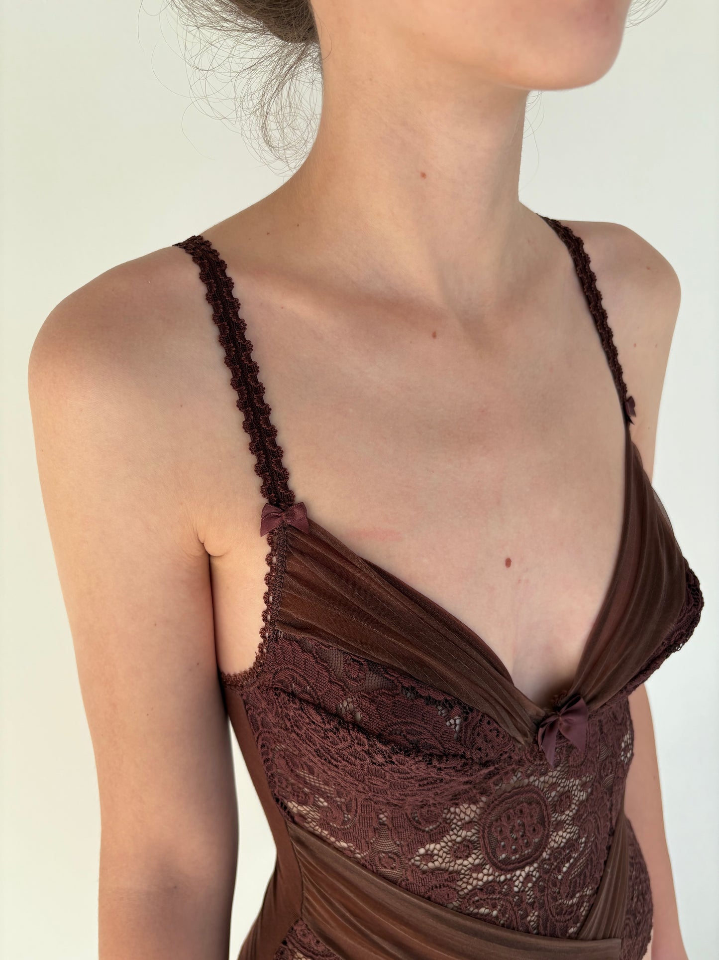 Body vintage nou chocolate brown high end italian