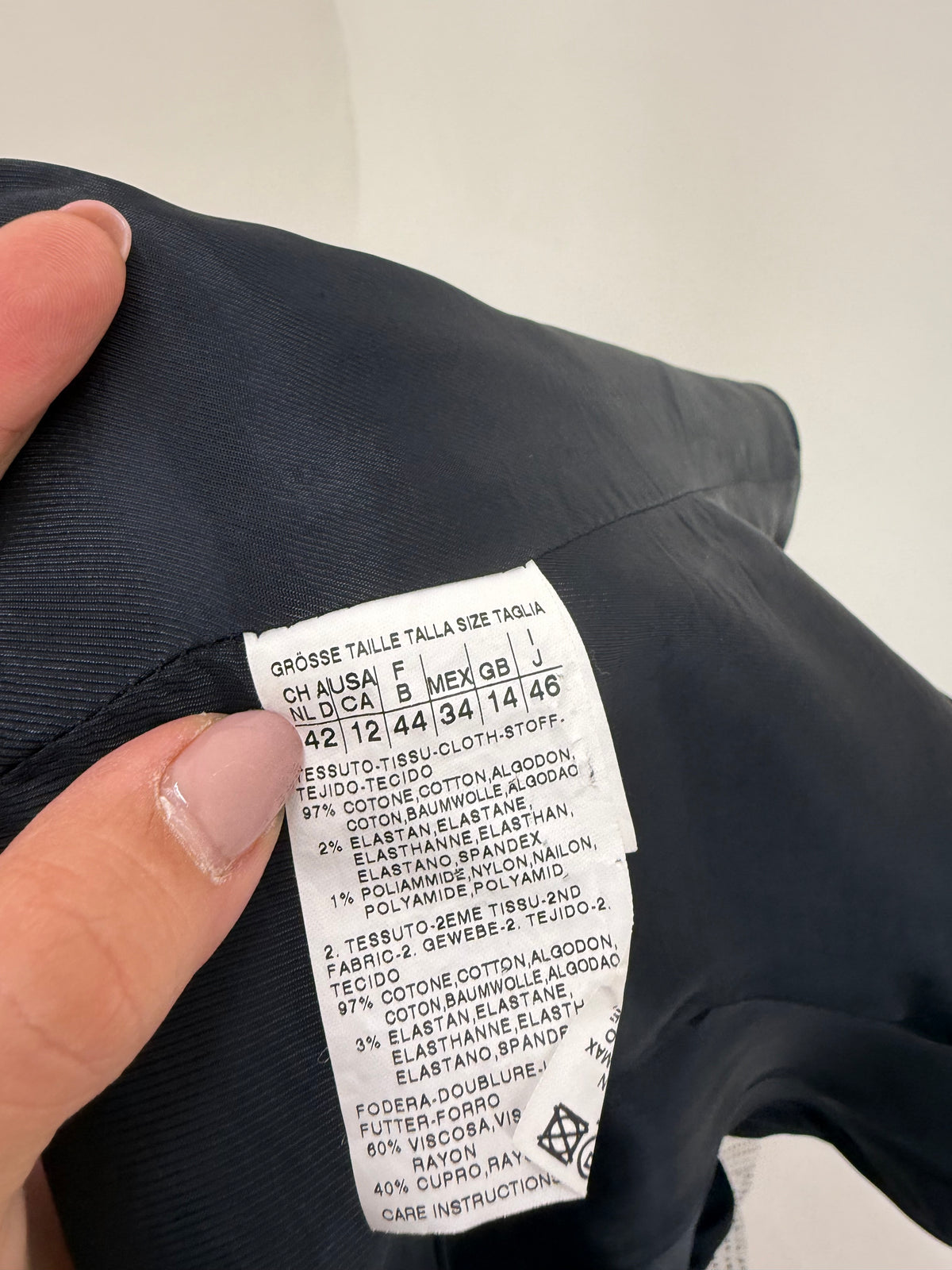 Sacou cambrat Max Mara din tweed ușor structurat de bumbac