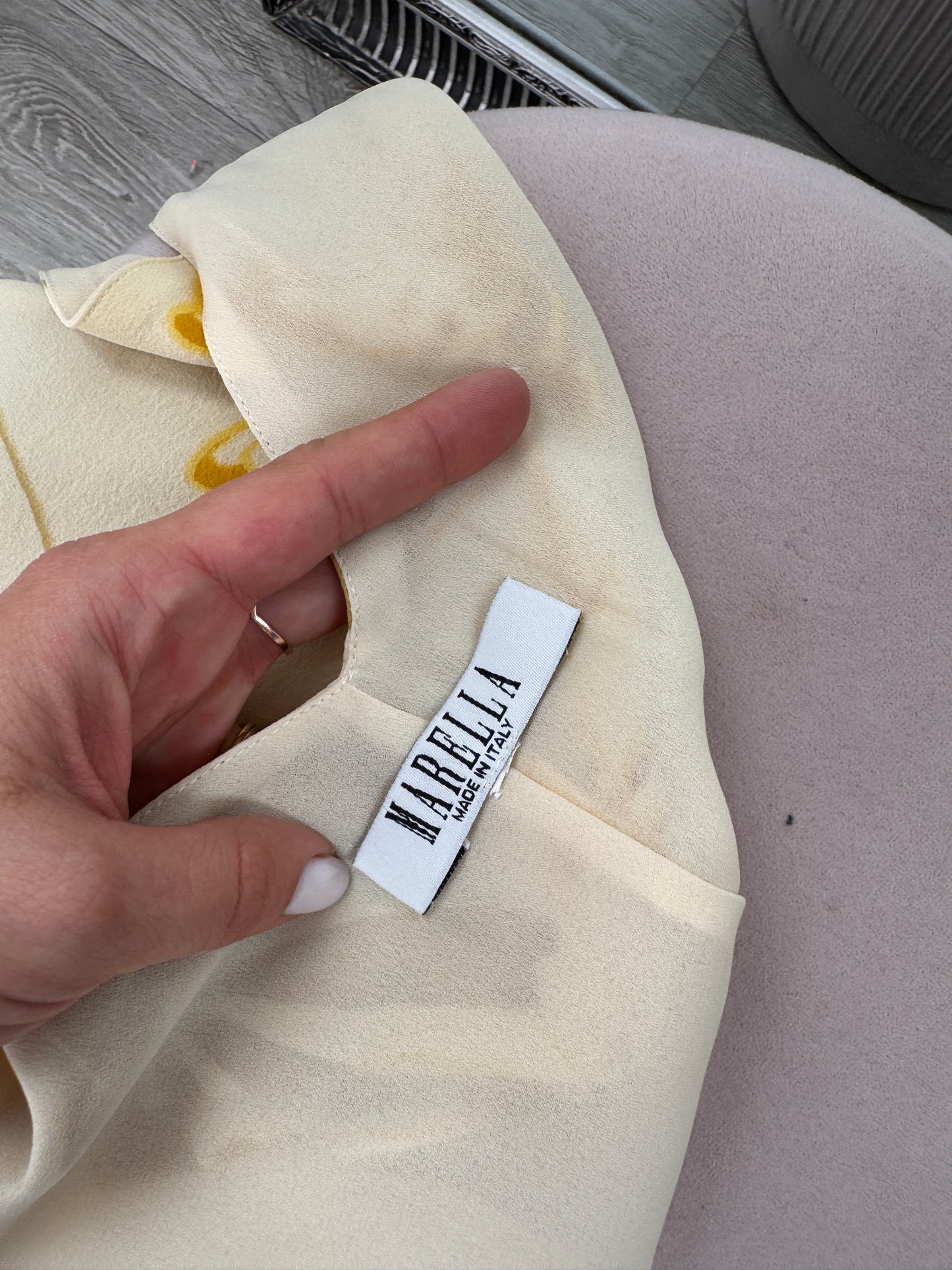 Top Marella by Max Mara din mătase naturală mată cu talie ușor marcată