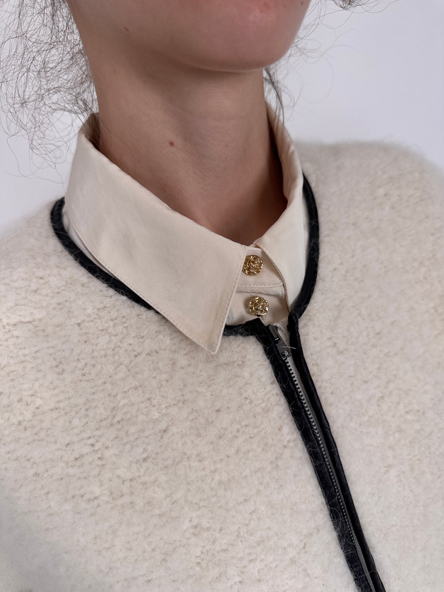 Vestă premium în croi minimalist din mix de alpaka cu fleece wool