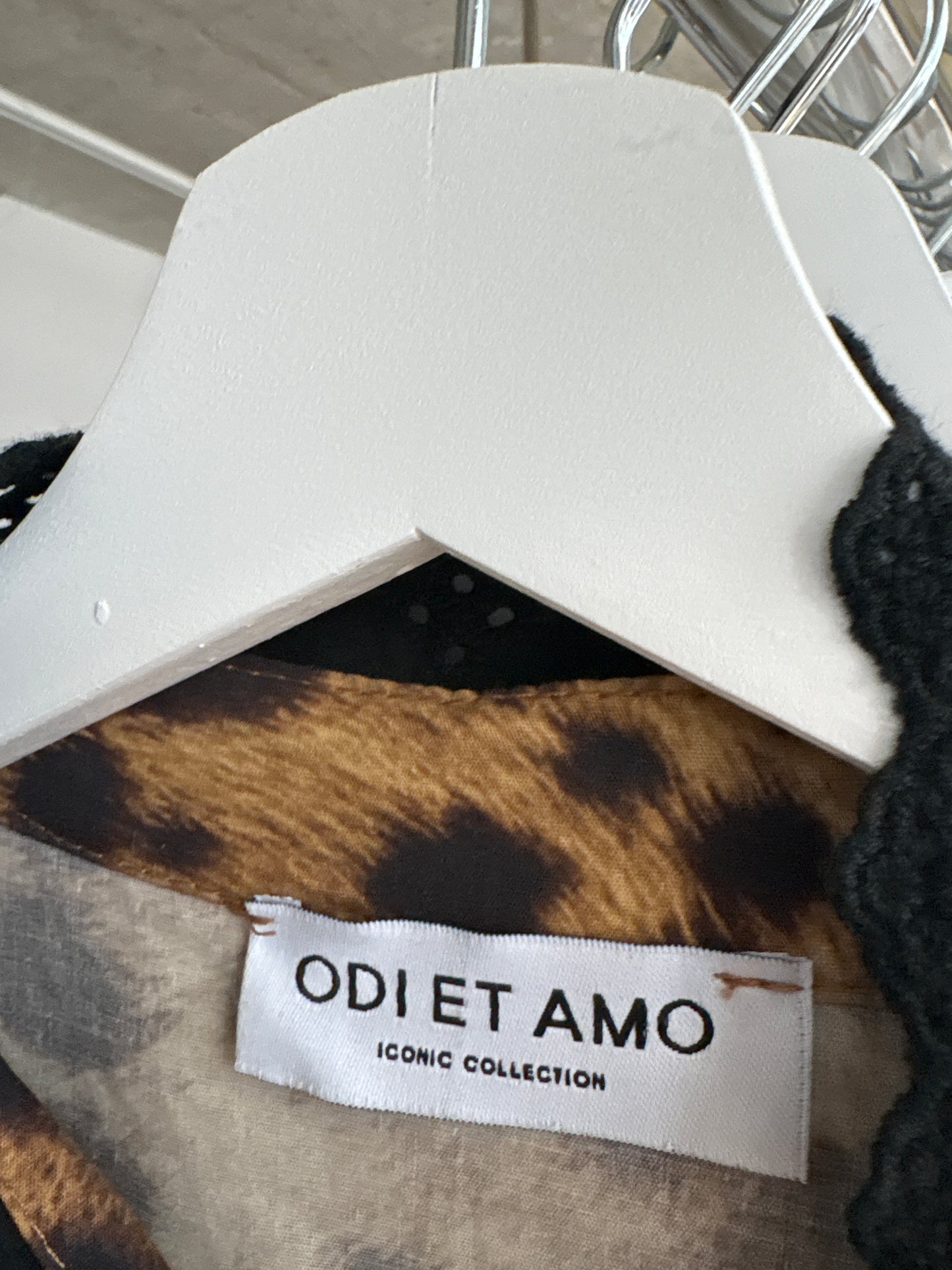 Rochie italiană tip cămașă animal print din poplin gros de bumbac