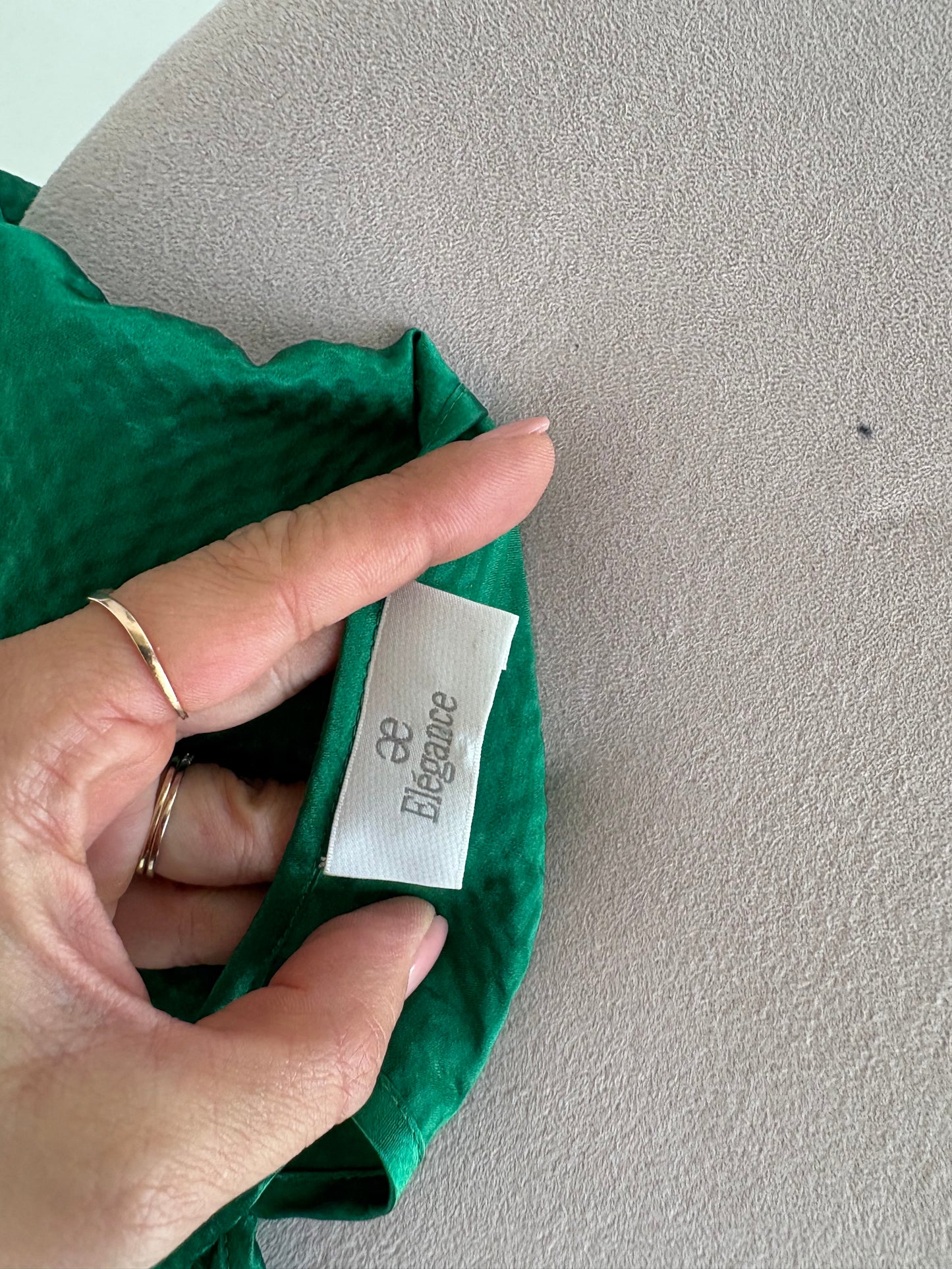 Top luxury Elegance din mătase naturală verde smarald