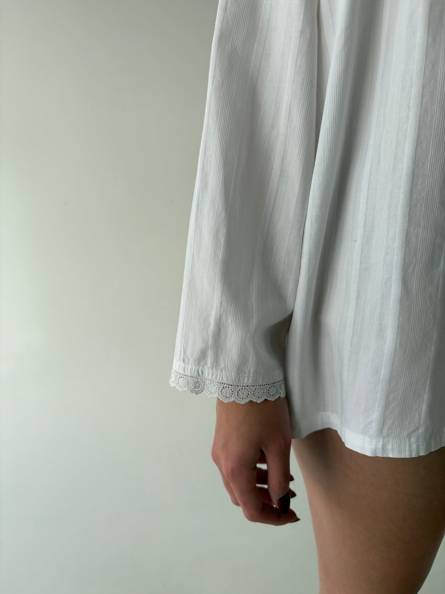 Cămașa vintage din poplin excepțional texturat în croi oversized