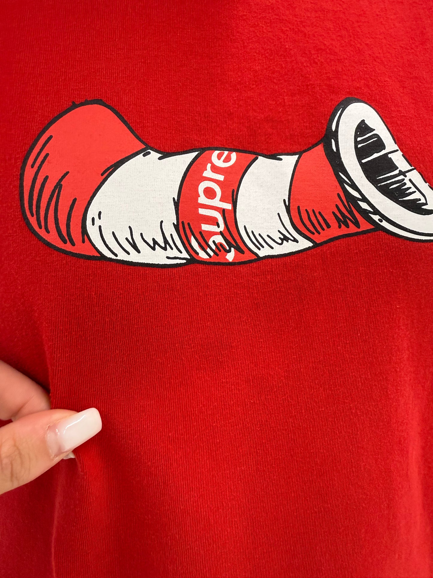 Tricou Supreme FW18 archival / discontinued graphic din bumbac excepțional