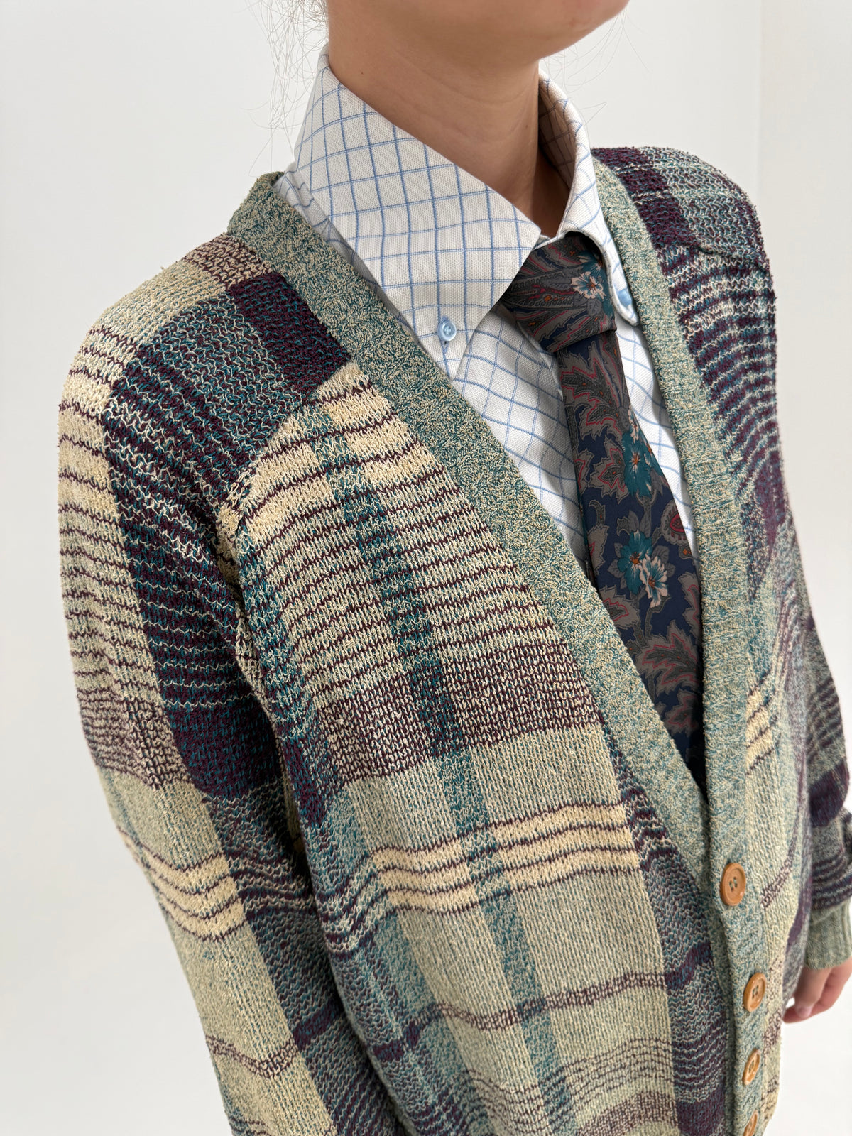 Cardigan Missoni vintage tall din tricot specific brandului tall în culori superbe