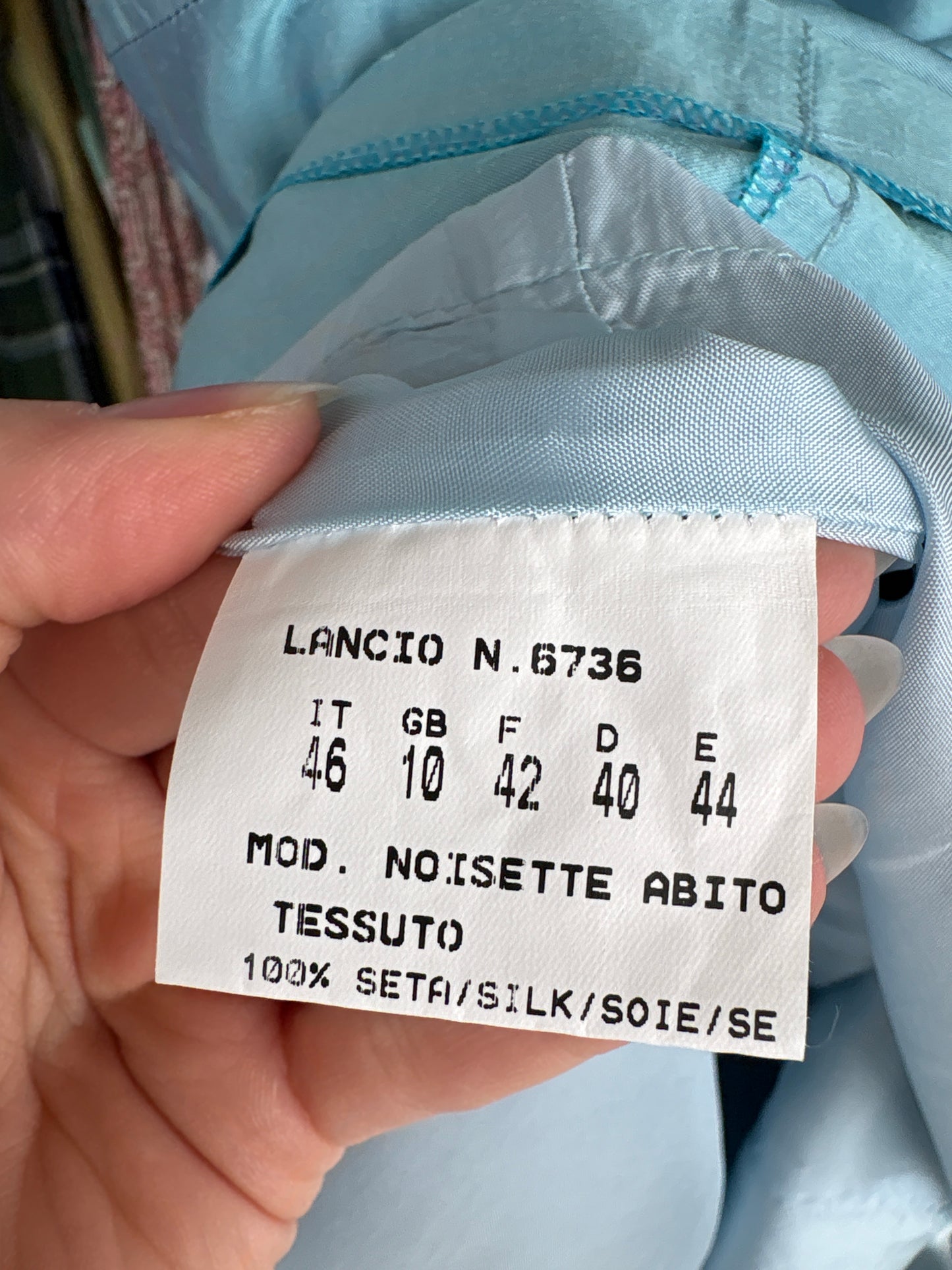Rochie baby blue în croi minimalist din mătase naturală dupioni