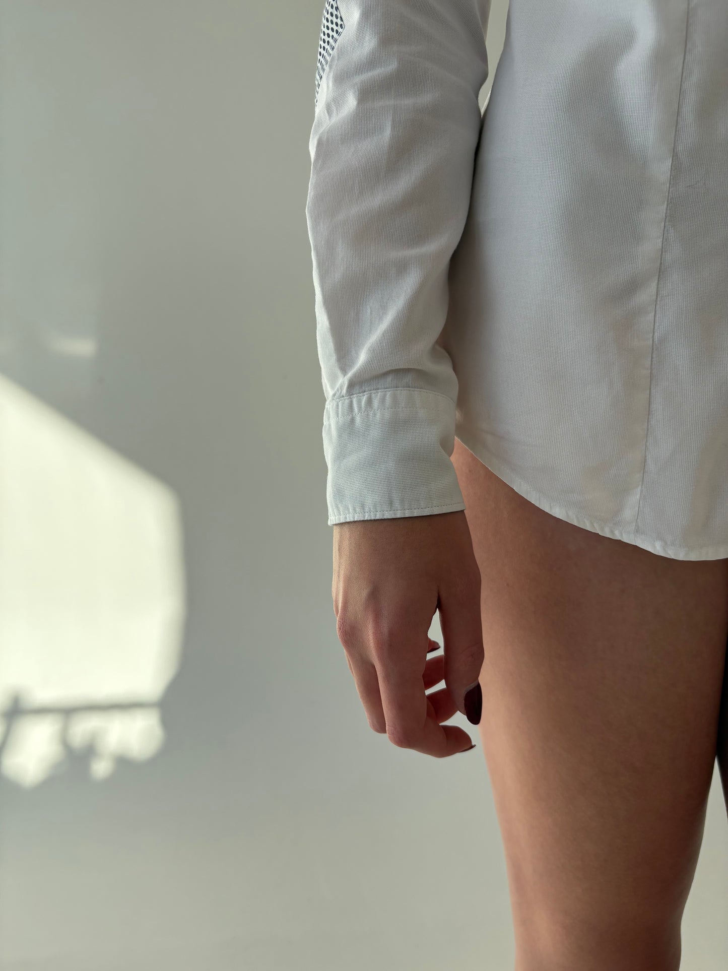 Cămașa premium tall ușor cambrata din poplin de bumbac gros texturat