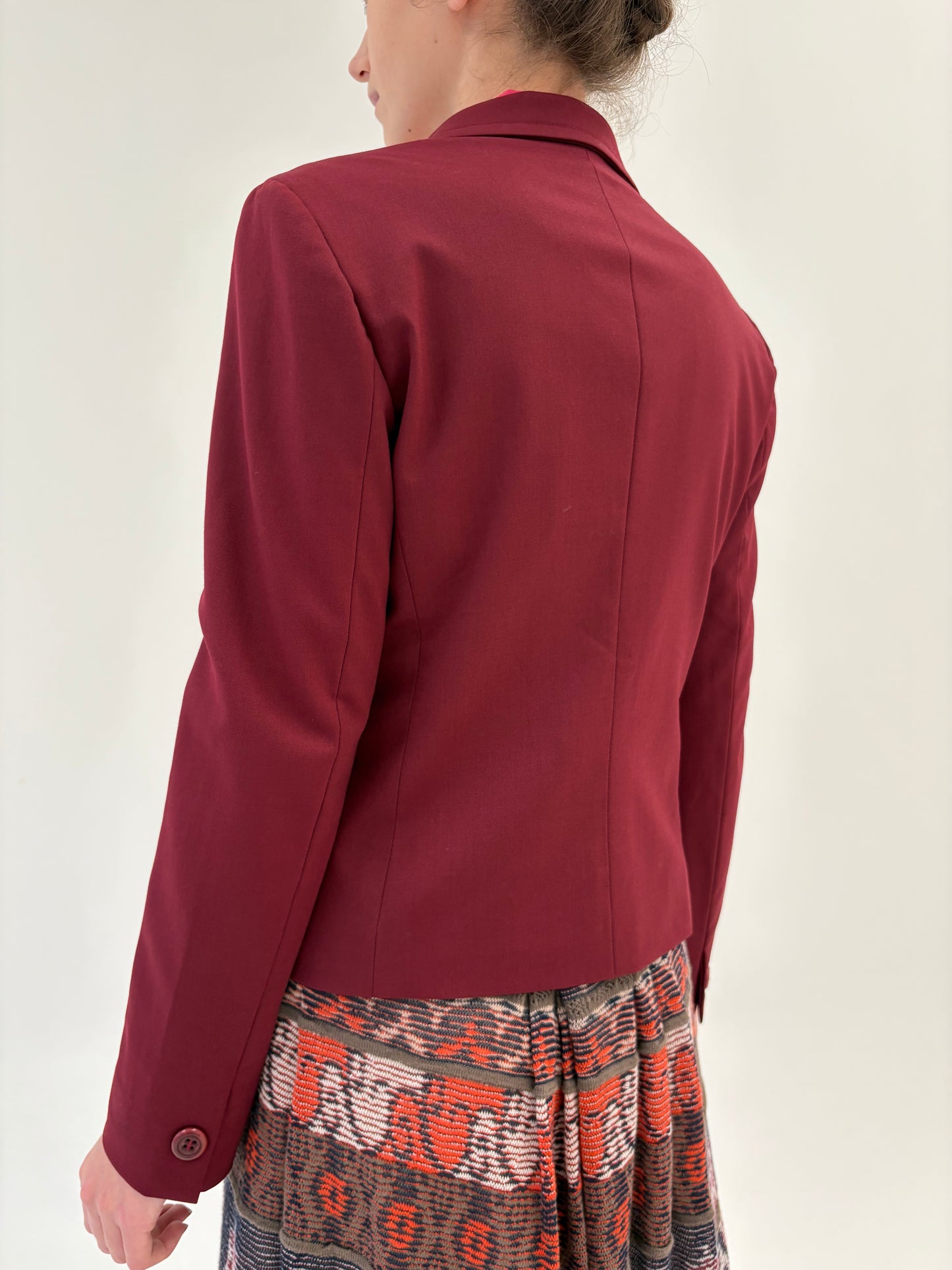 Sacou oxblood Max&Co by Max Mara în croi ușor cambrat din lana extrafina