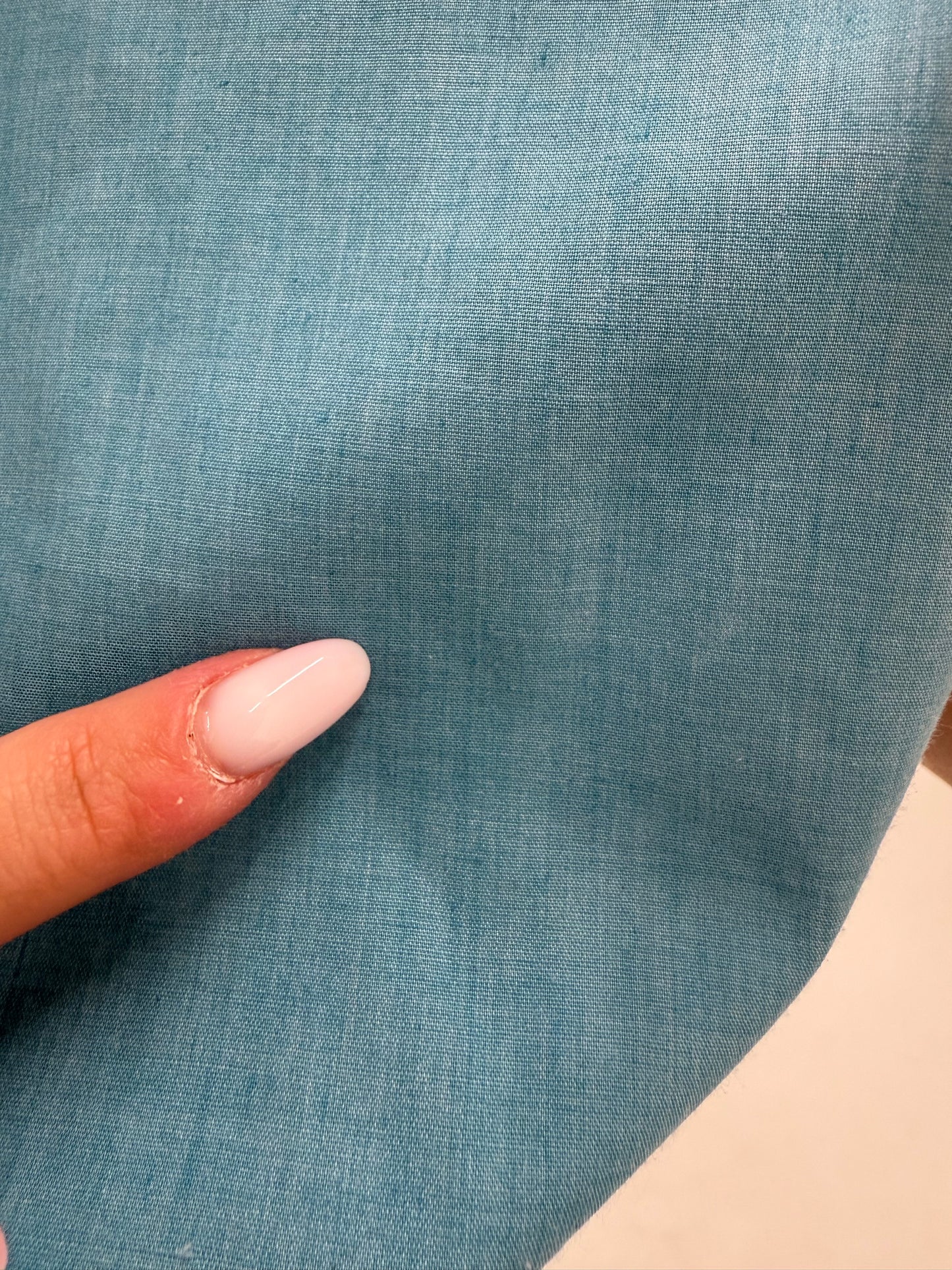 Rochie vintage excepțională albastru ciel din pânză de bumbac cu talie ultra marcată