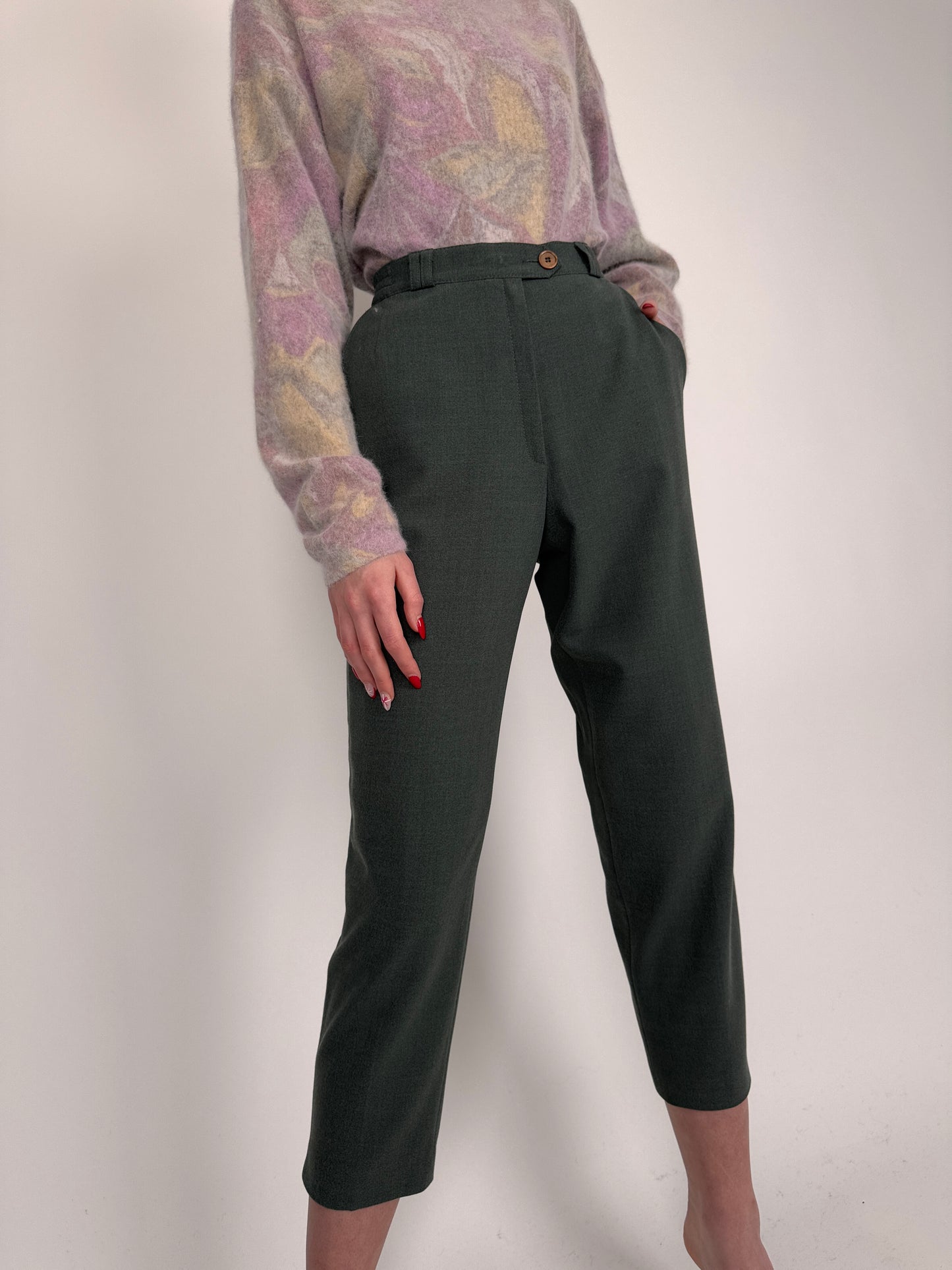 Costum vintage premium Delmod din lana extrafina strech