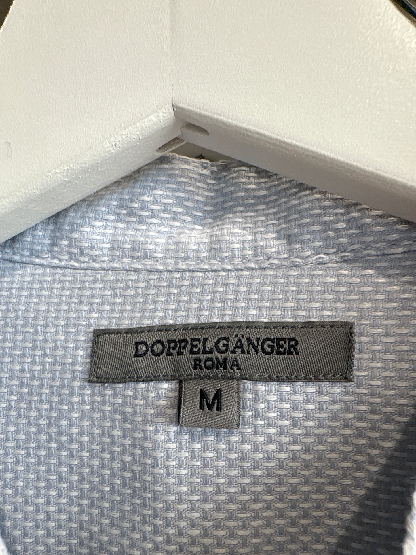 Cămașa baby blue din poplin gros excepțional cu guler rusesc
