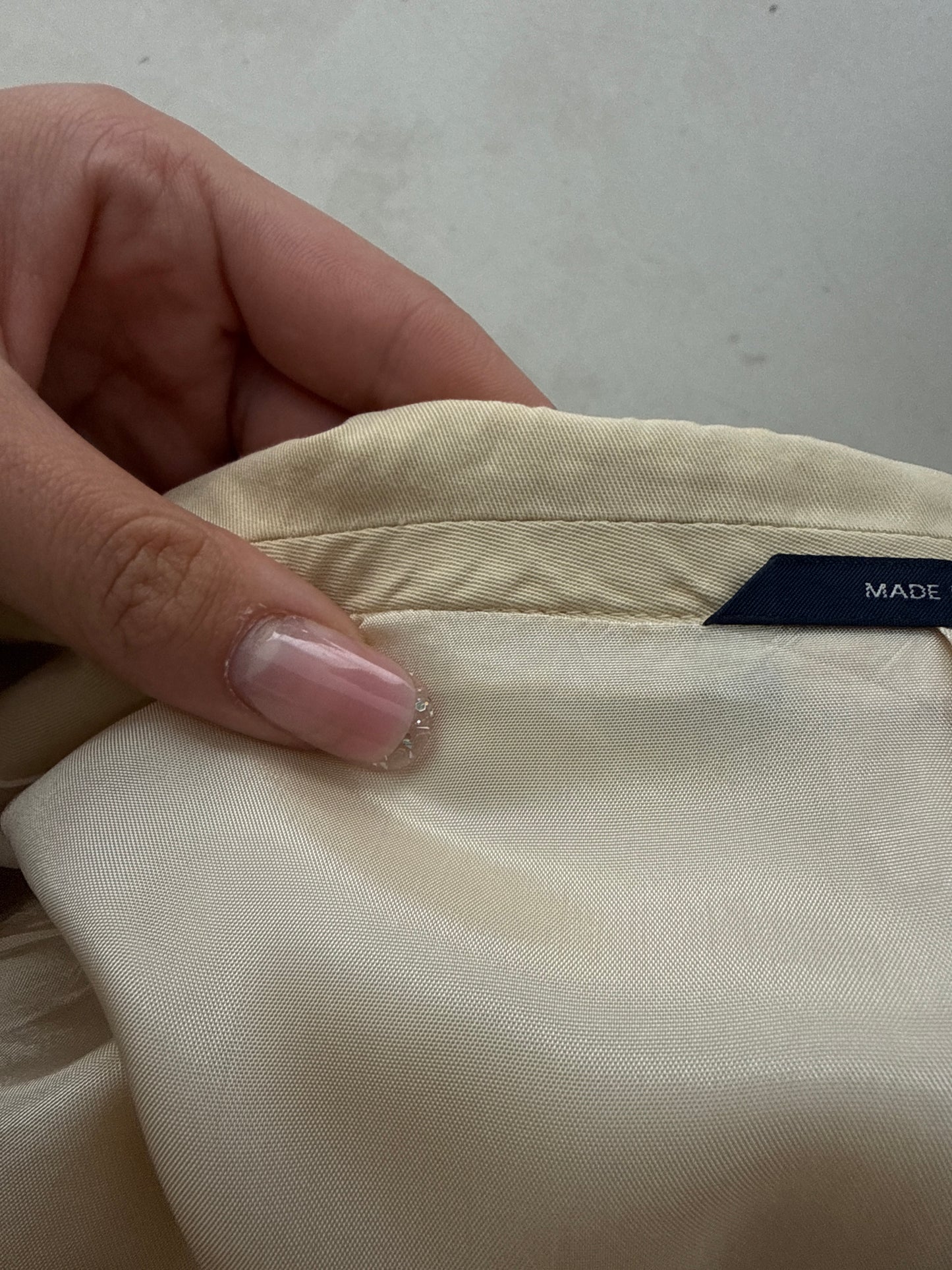 Sacou camel Burberry de vară din bumbac în croi actual