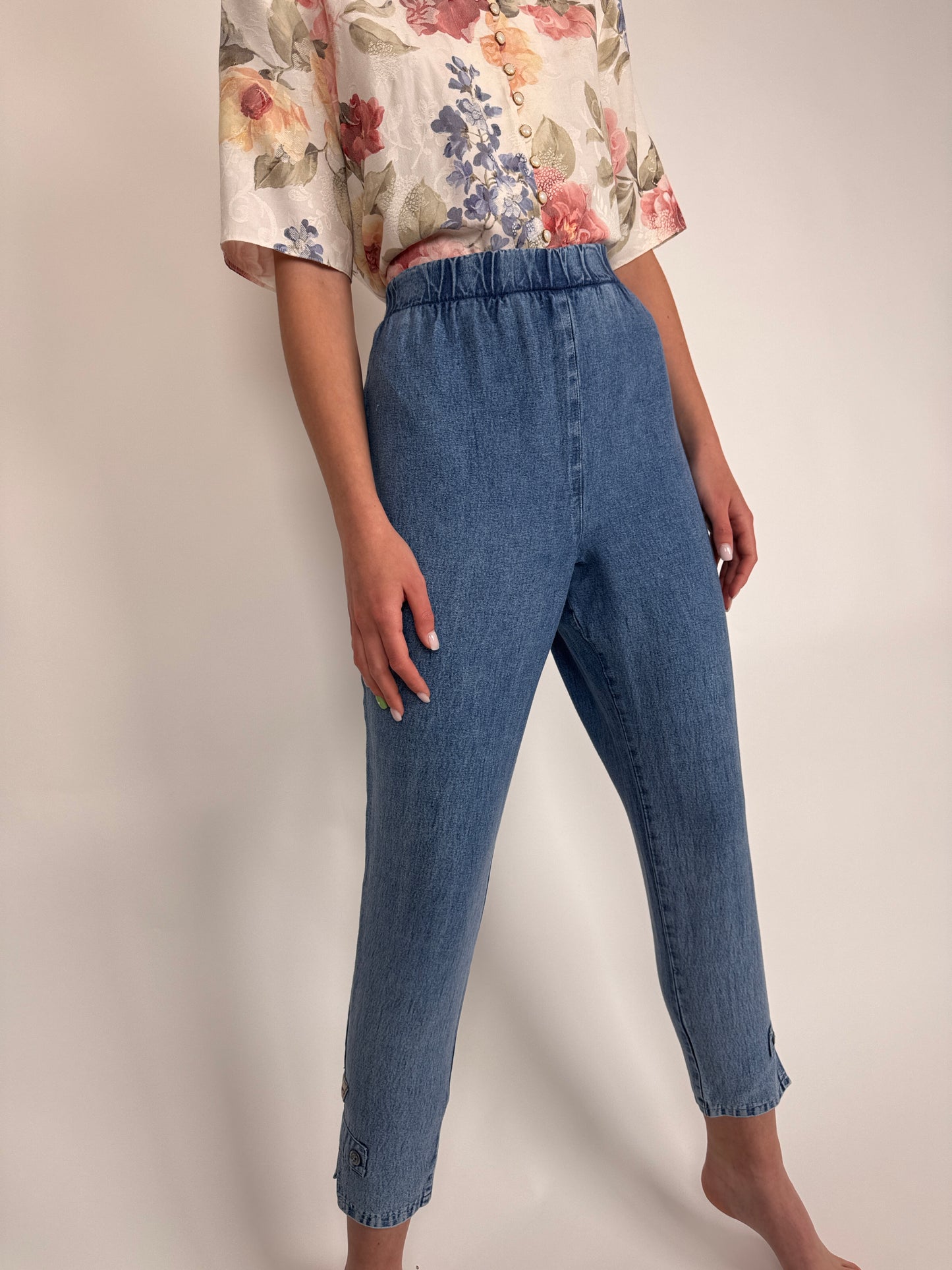 Jeanși vintage petite cu talie ultra înaltă marcată