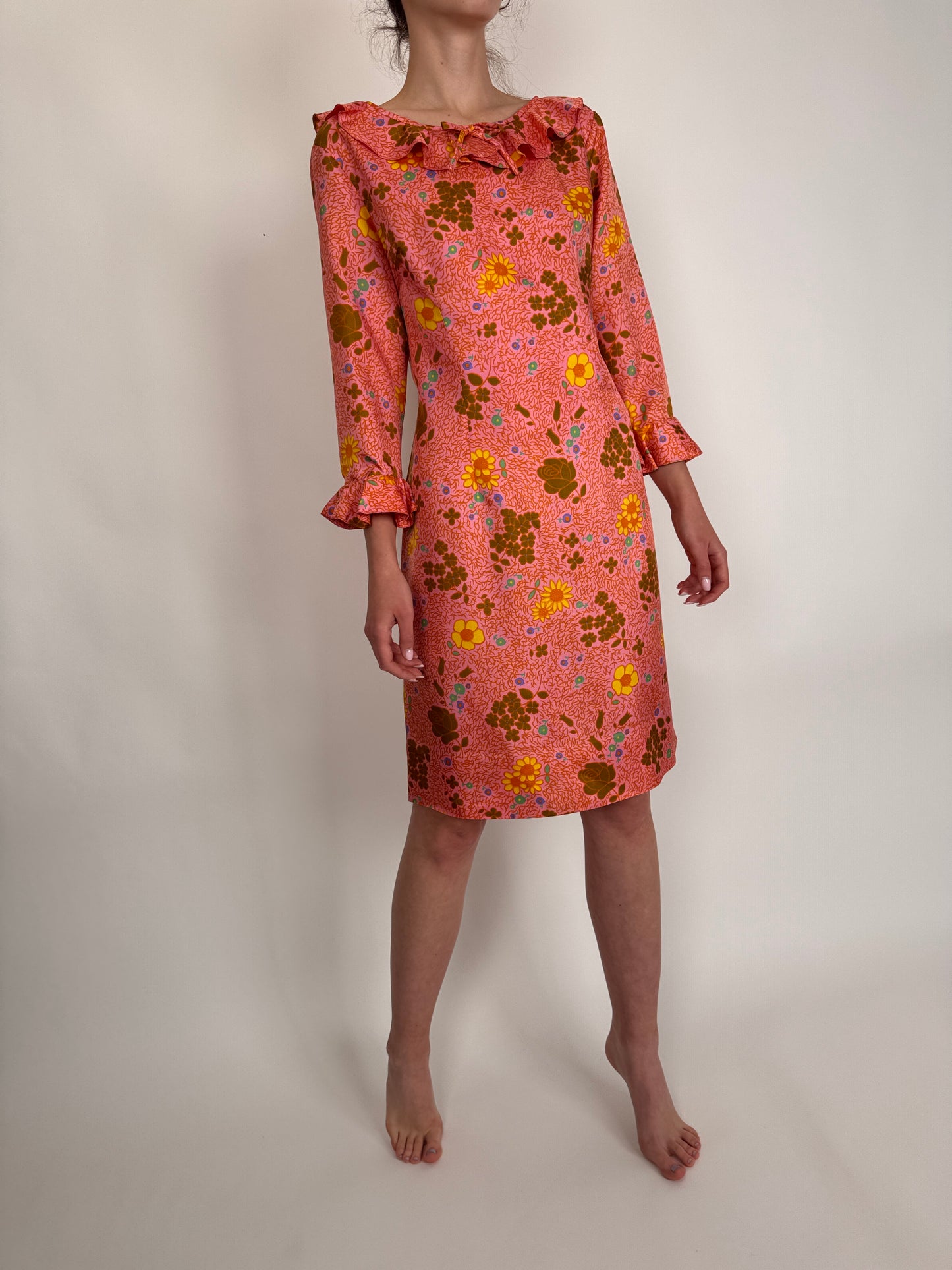 Rochie vintage superbă din mătase naturală texturată