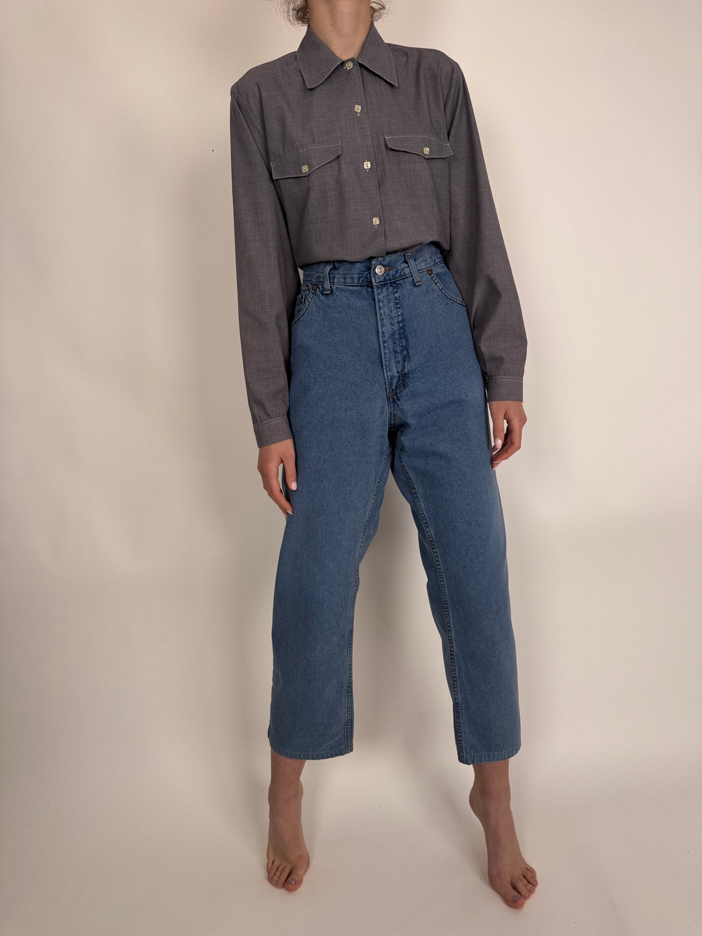 Jeanși vintage premium italienești straight leg classic wash