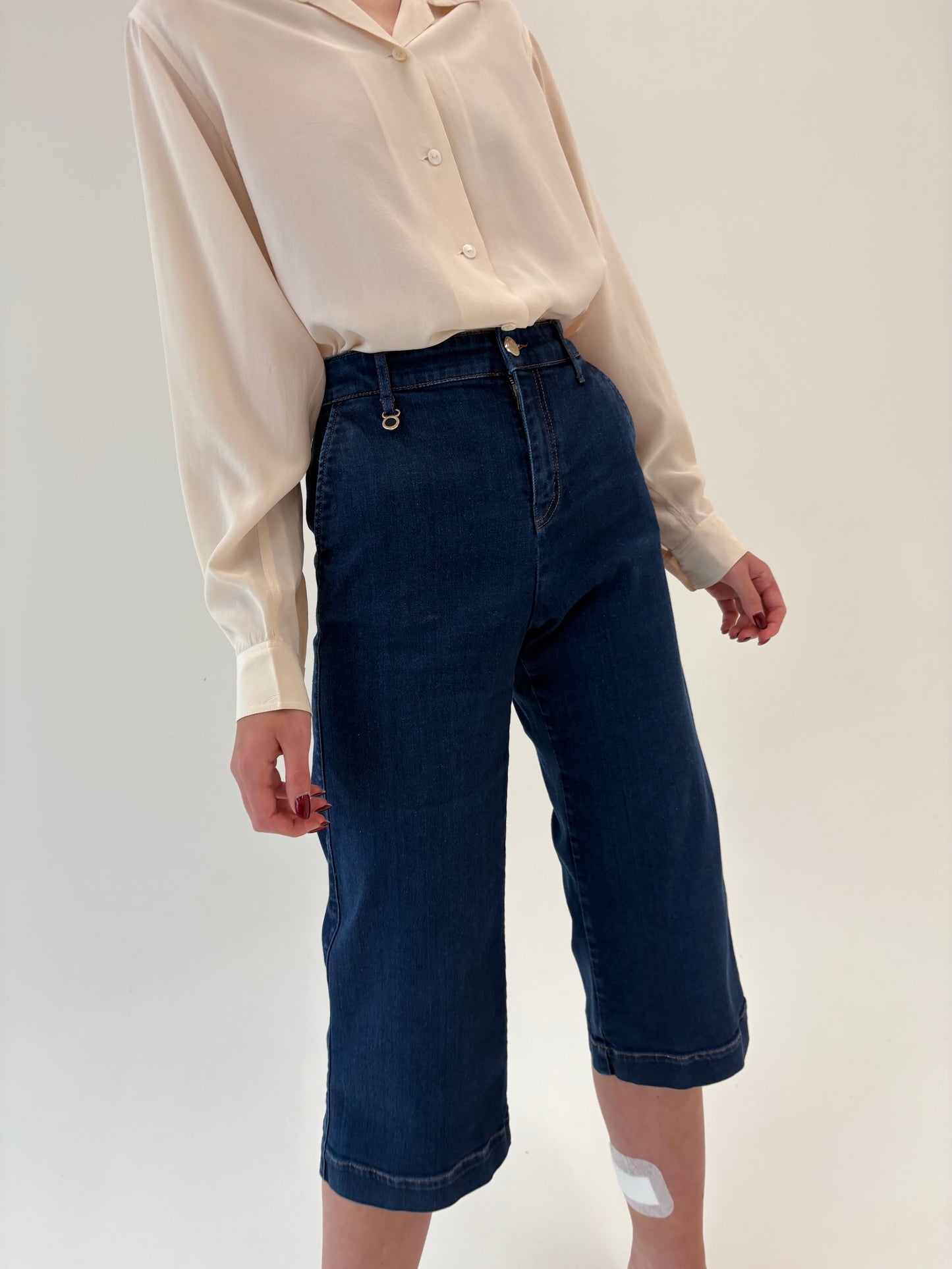 Jeans culottes Armani modelatori dark wash