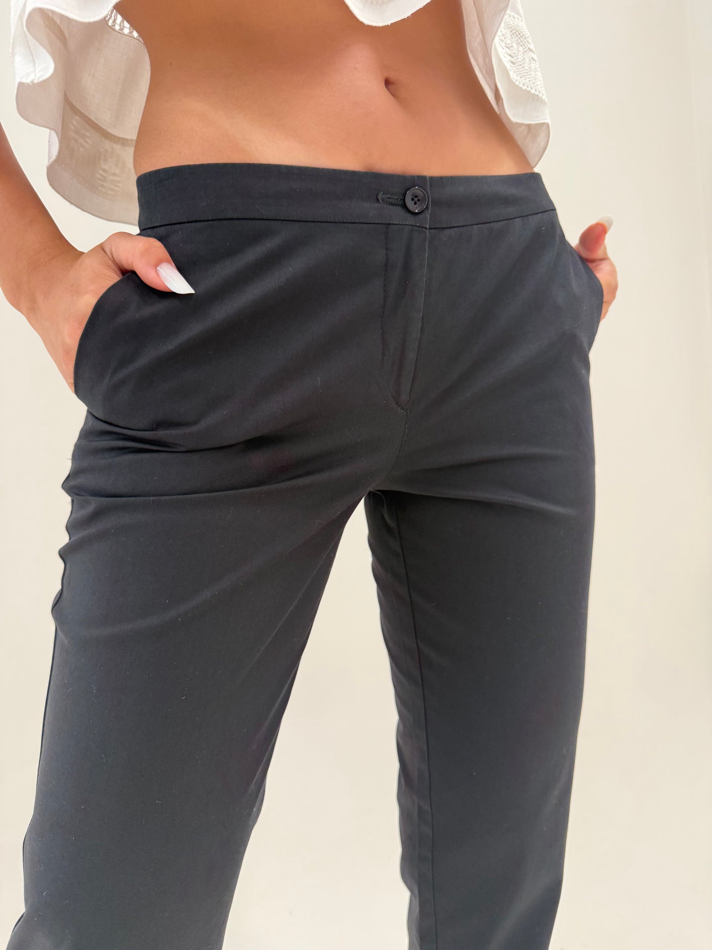 Pantaloni luxury Etro din poplin de bumbac în croi clasic atemporal