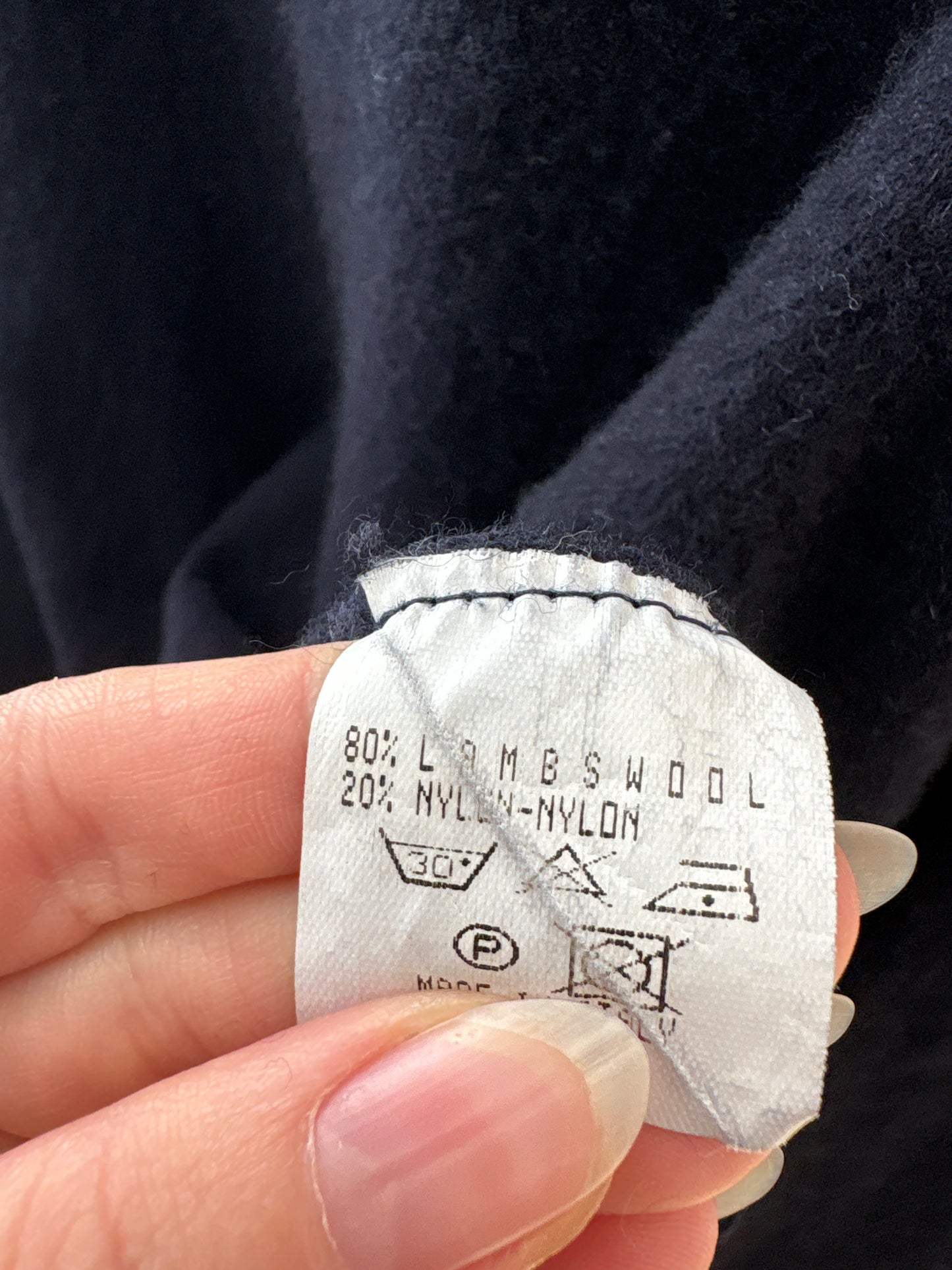 Pulover Navy blue de gramaj mare 80% lana merino extrafina