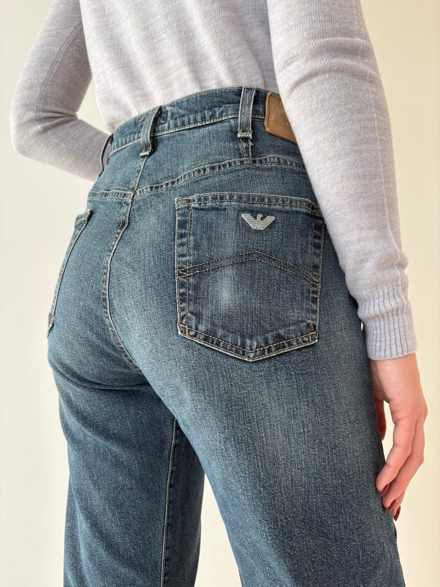 Jeans tall Armani dark wash modelator straight leg