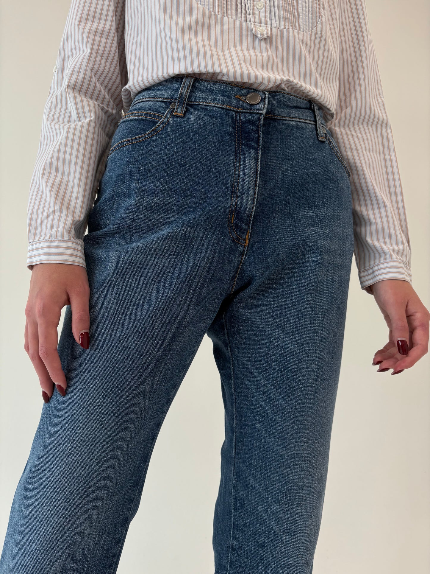 Jeans bootcut Armani Collezioni gamă ultra luxury modelatori classic wash