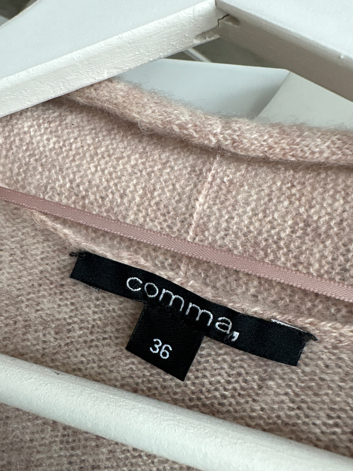 Cardigan dusty powder Pink din lana și cașmir