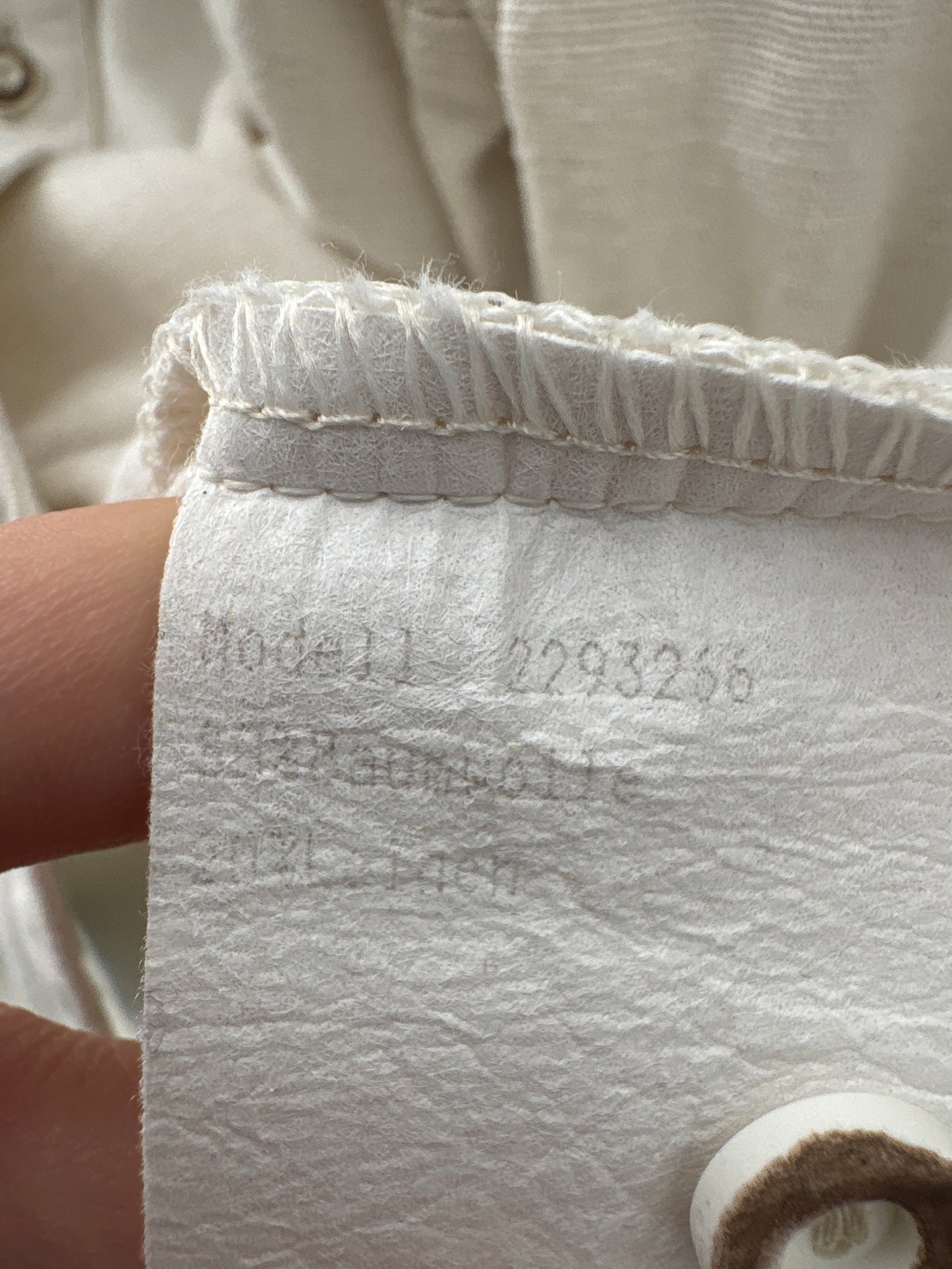 Cămașa vintage din pânză grea de in cu macrame lucrat manual