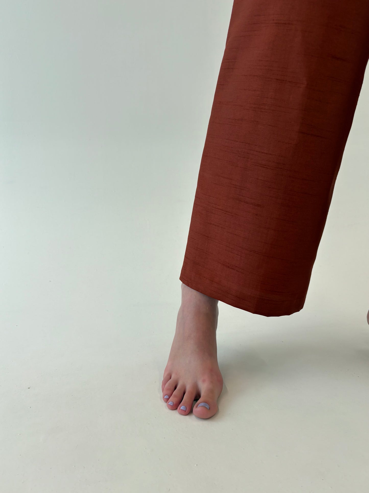Set vintage rust orange din tafta groasă texturată