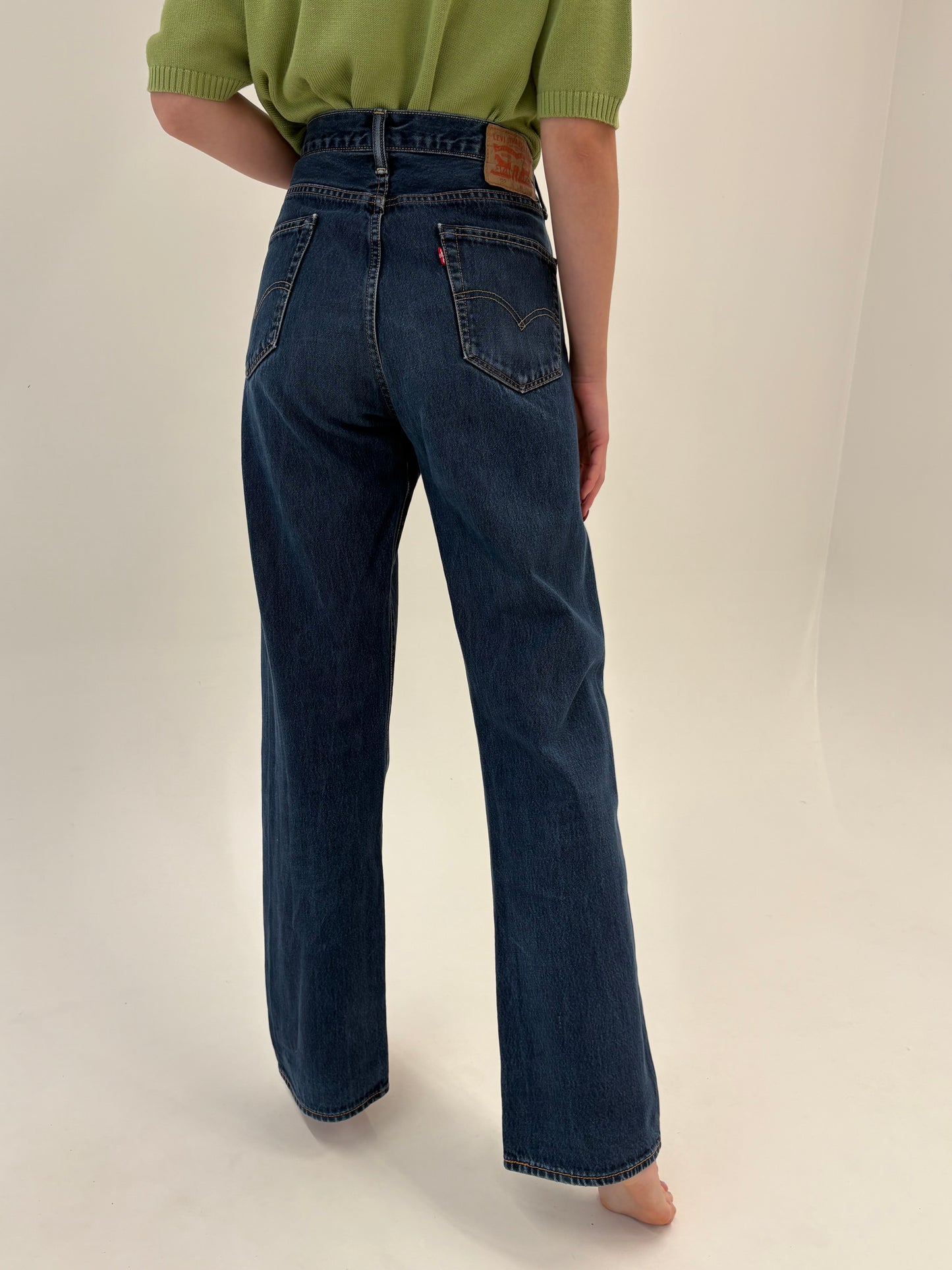 Jeans vintage Levi’s 751 tall dark wash din bumbac gros