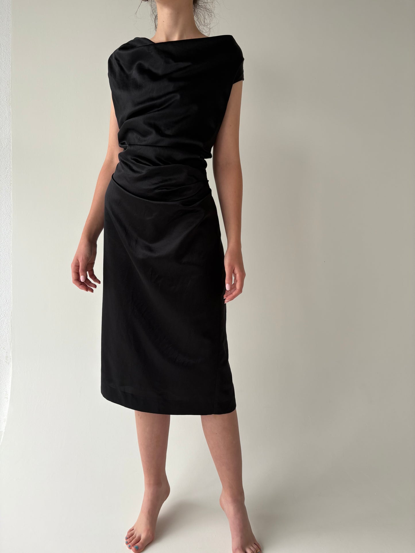 Rochie luxury Joseph nouă din mătase naturală în croi chic atemporal