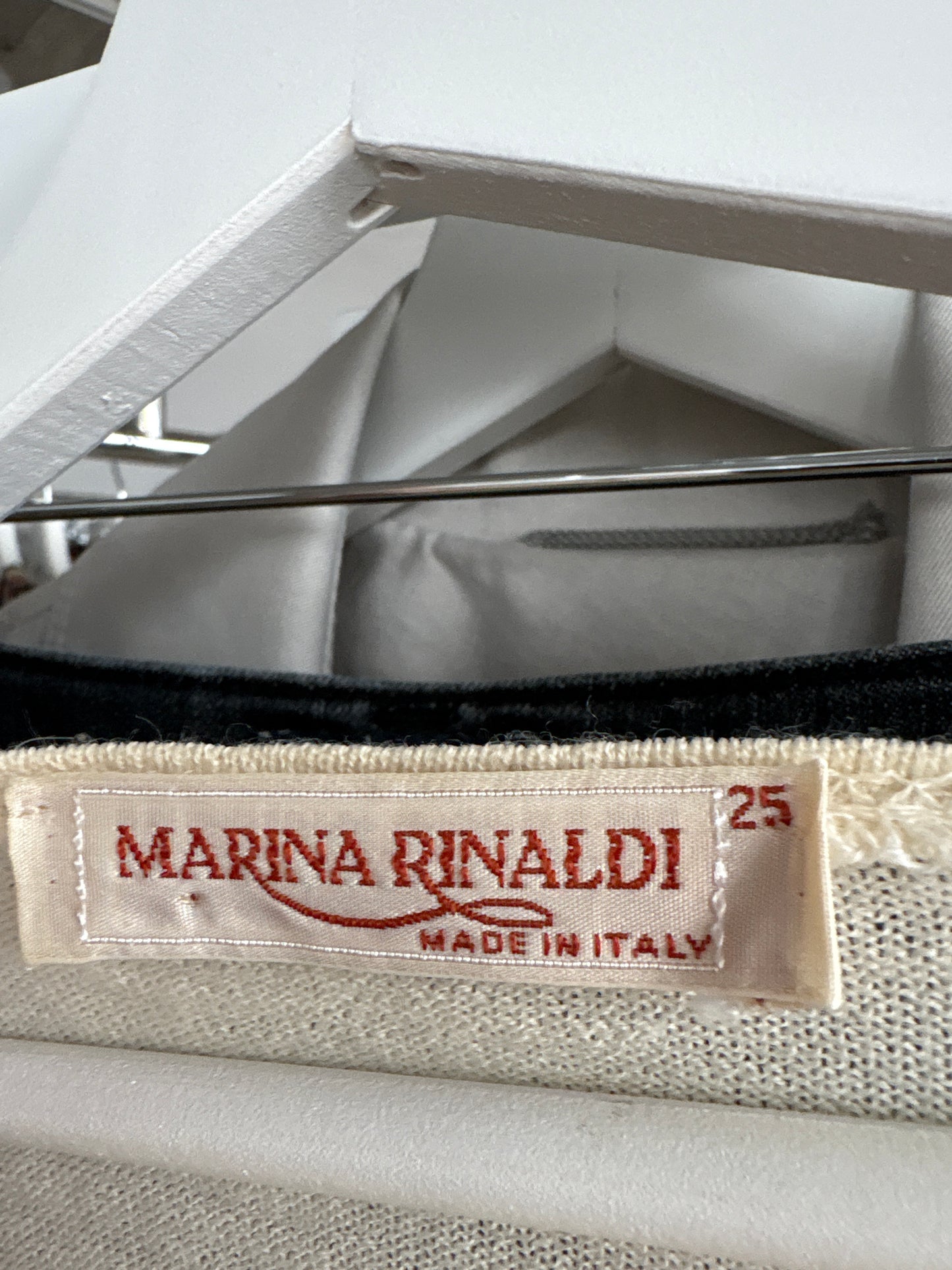 Pulover de brand luxury italian plus size Marina Rinaldi butter white