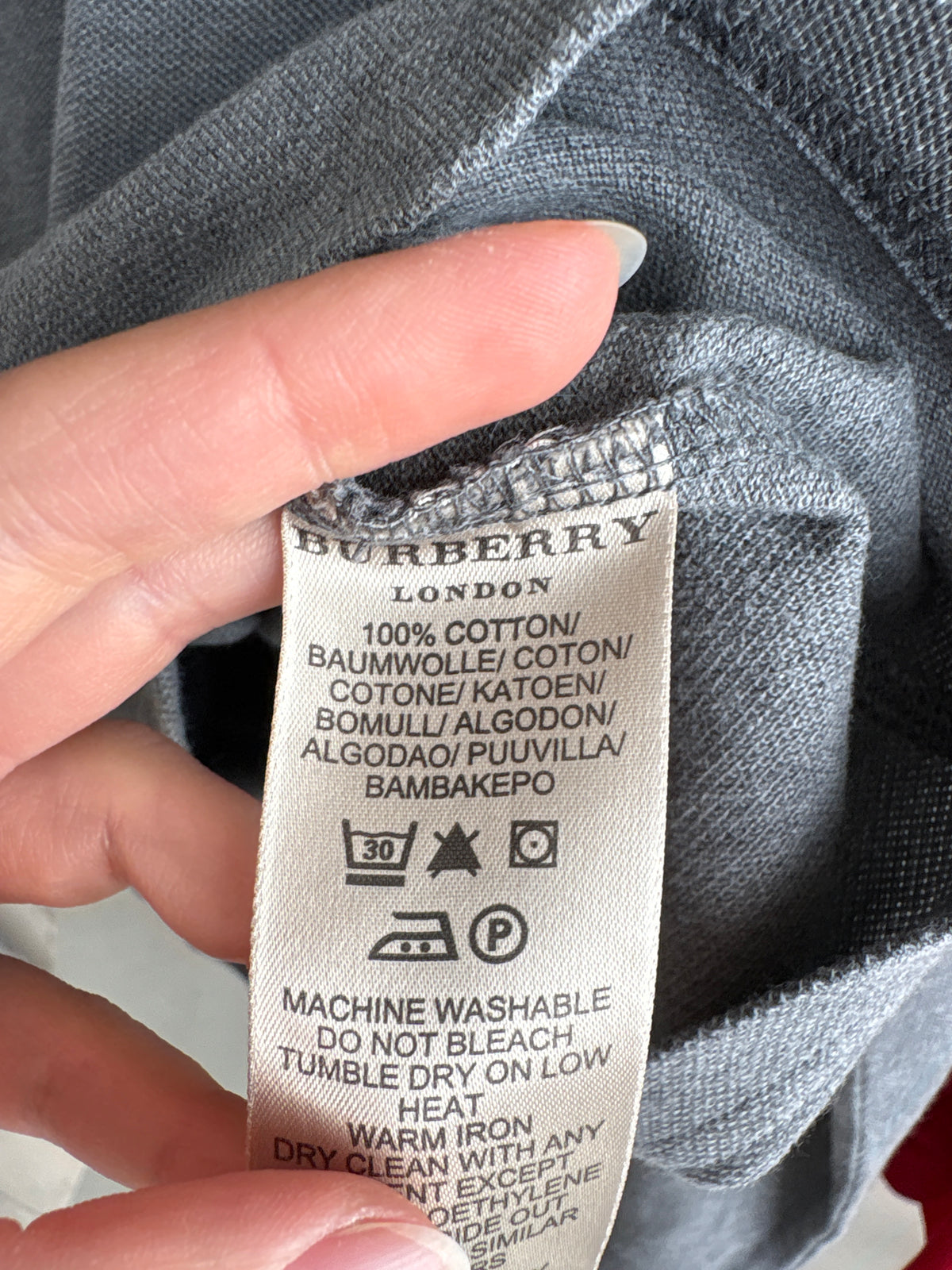 Bluză Burberry polo din bumbac gros pique și print specific brandului