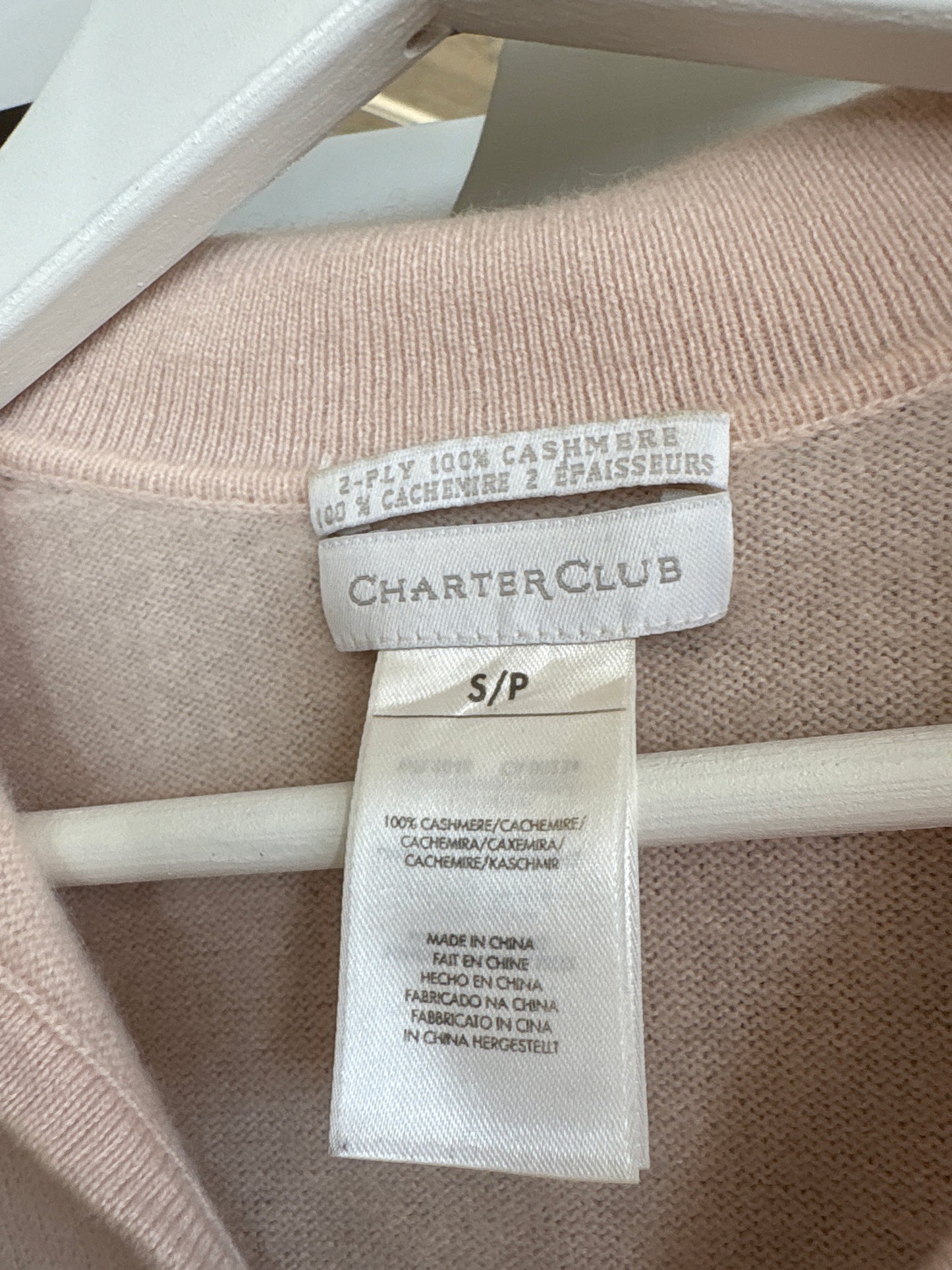 Top polo powder pink din cașmir multiply