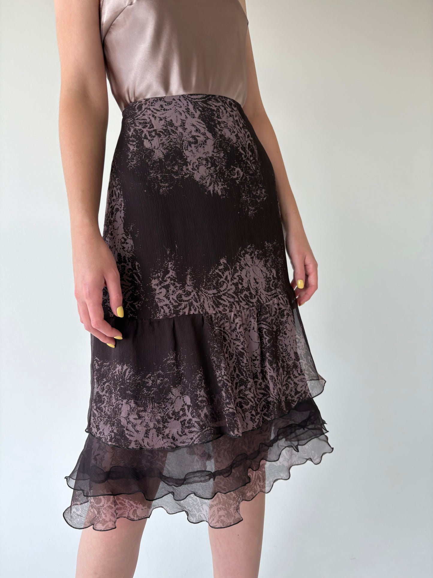 Fustă luxury de brand plus size Elena Miro din mătase naturală