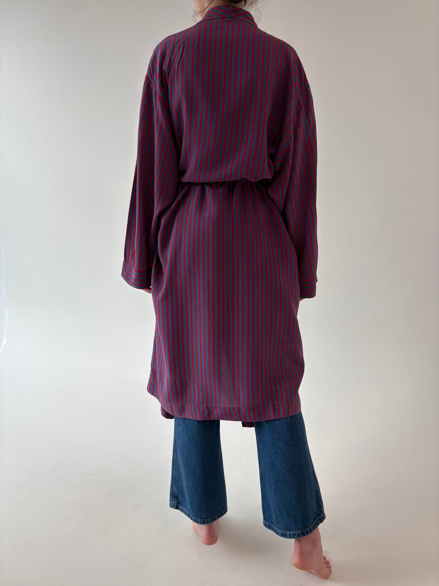 Halat luxury Lanvin de strada old vintage anii 70 din mătase naturală