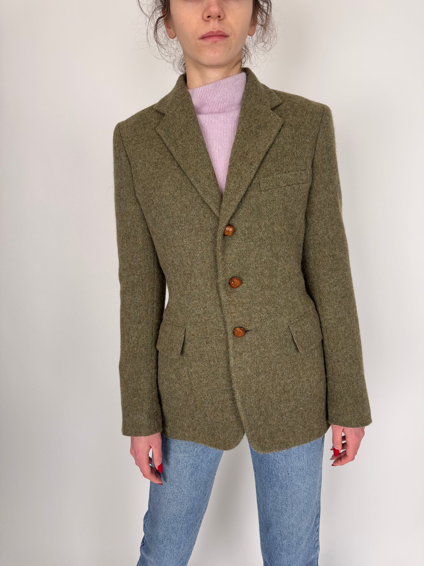 Sacou luxury cambrat Ralph Lauren din stofă plină de lana extrem de fină