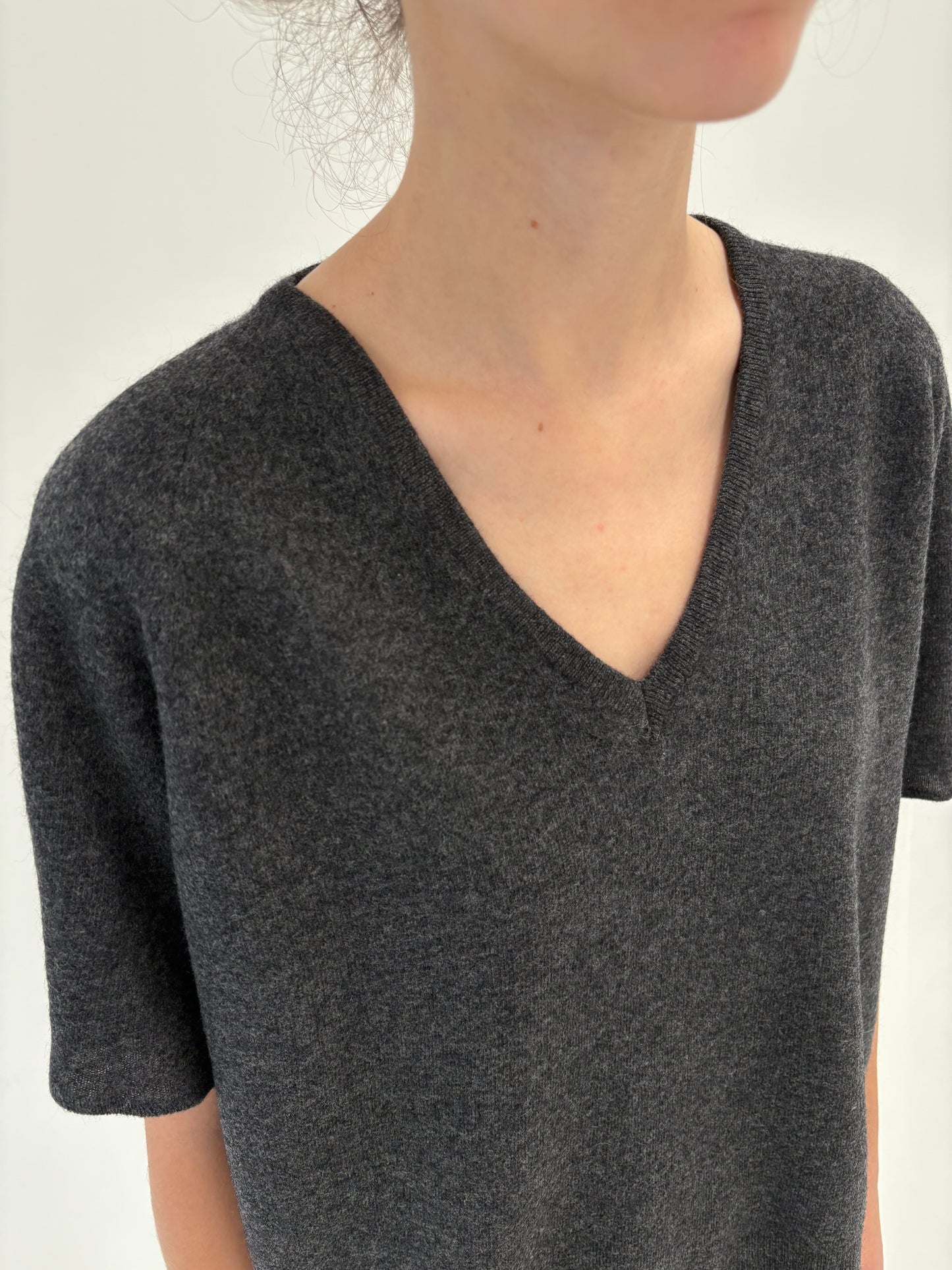 Top Luxury vintage din cașmir multiply italian Alta Moda cu grad redus de peeling