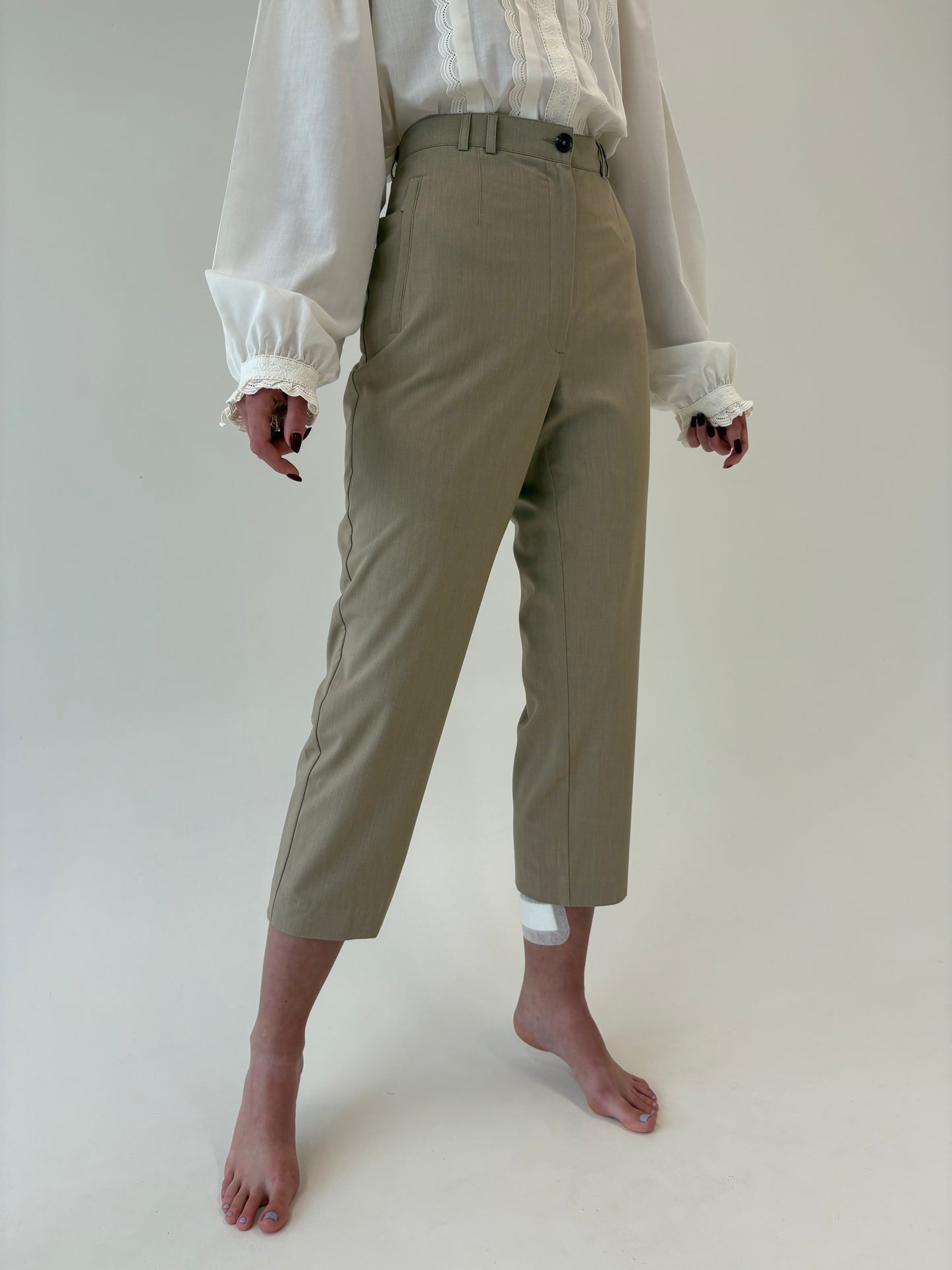 Pantaloni business light nude petite
