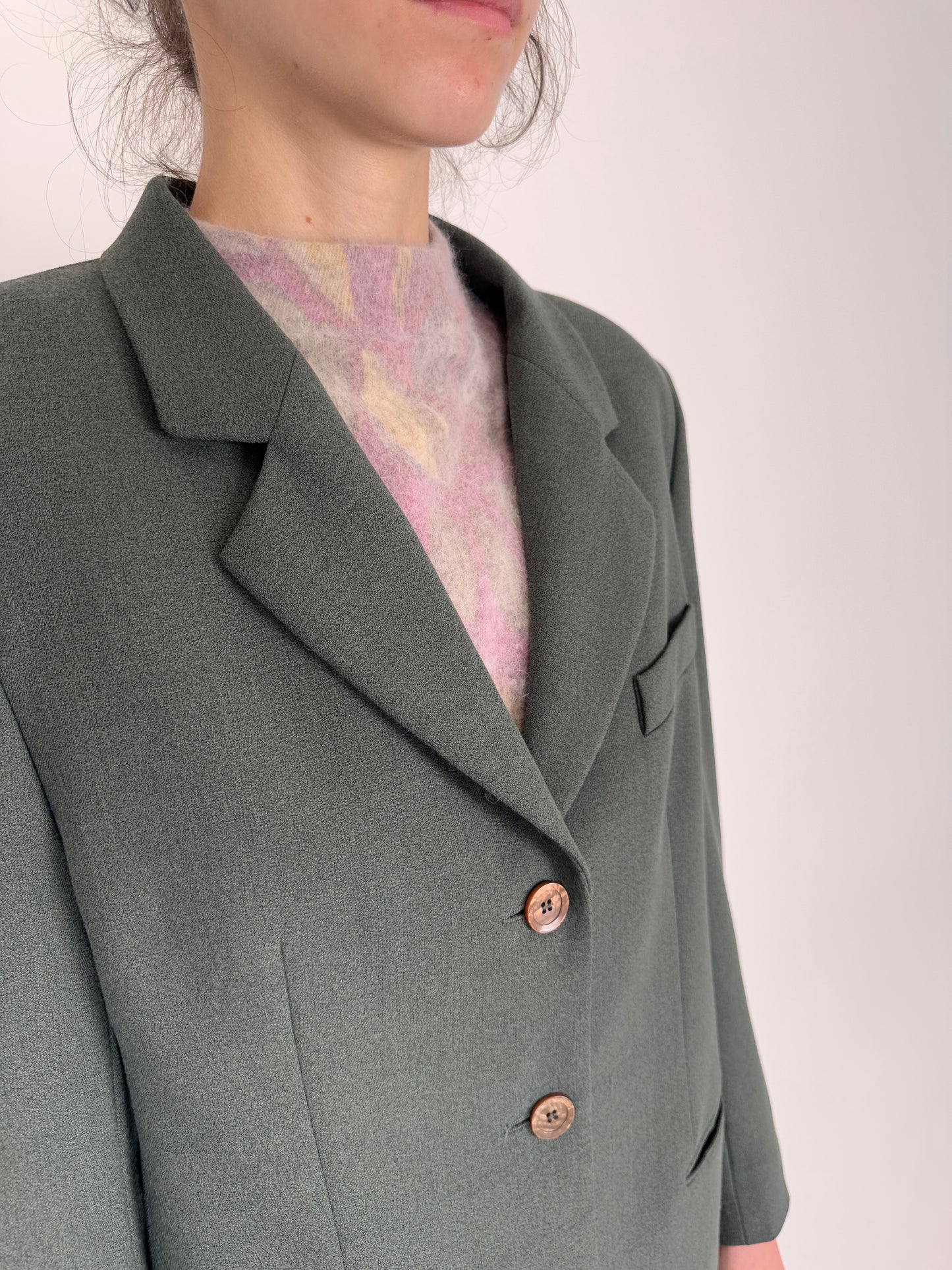 Costum vintage premium Delmod din lana extrafina strech
