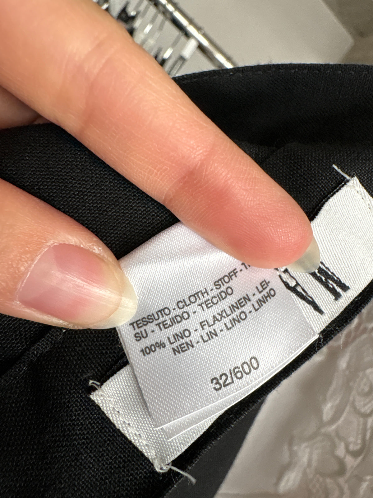 Fustă mini Marella by Max Mara neagră creion cu talie ultra înaltă din in