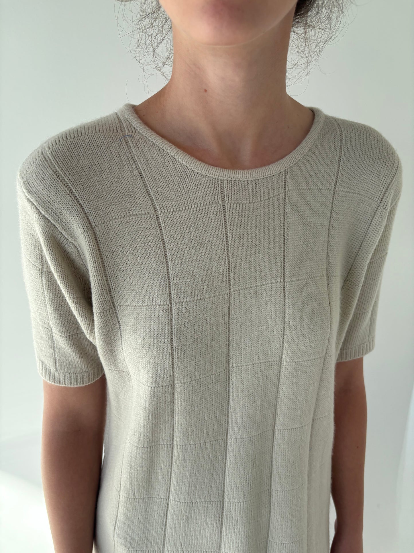 Set light nude italian excepțional din mix de lana extrafina multiply