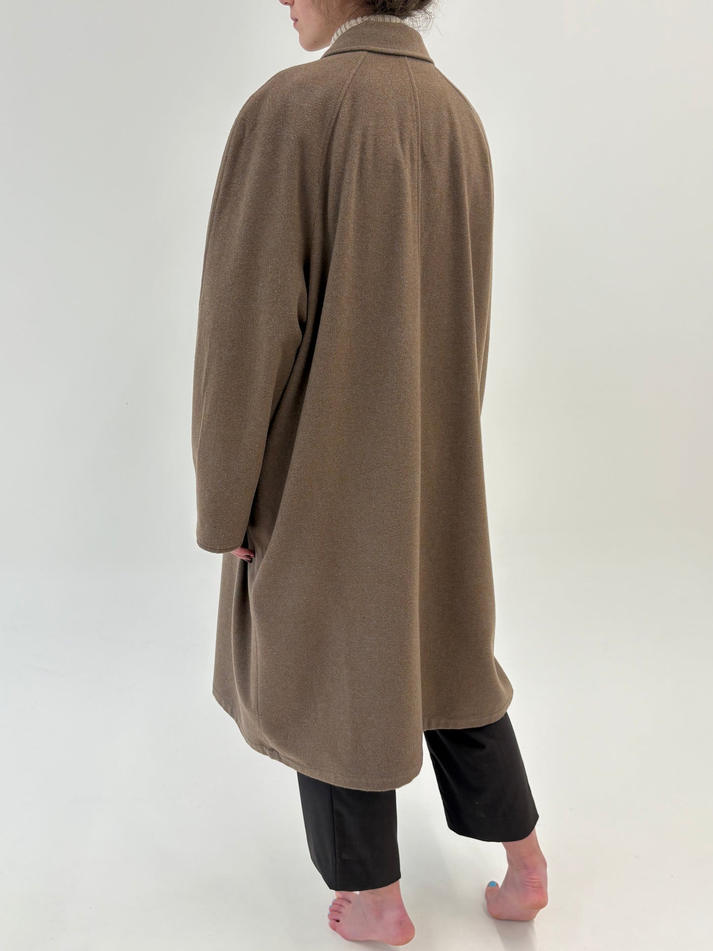 Trench vintage gros cu interior din stofă de lana