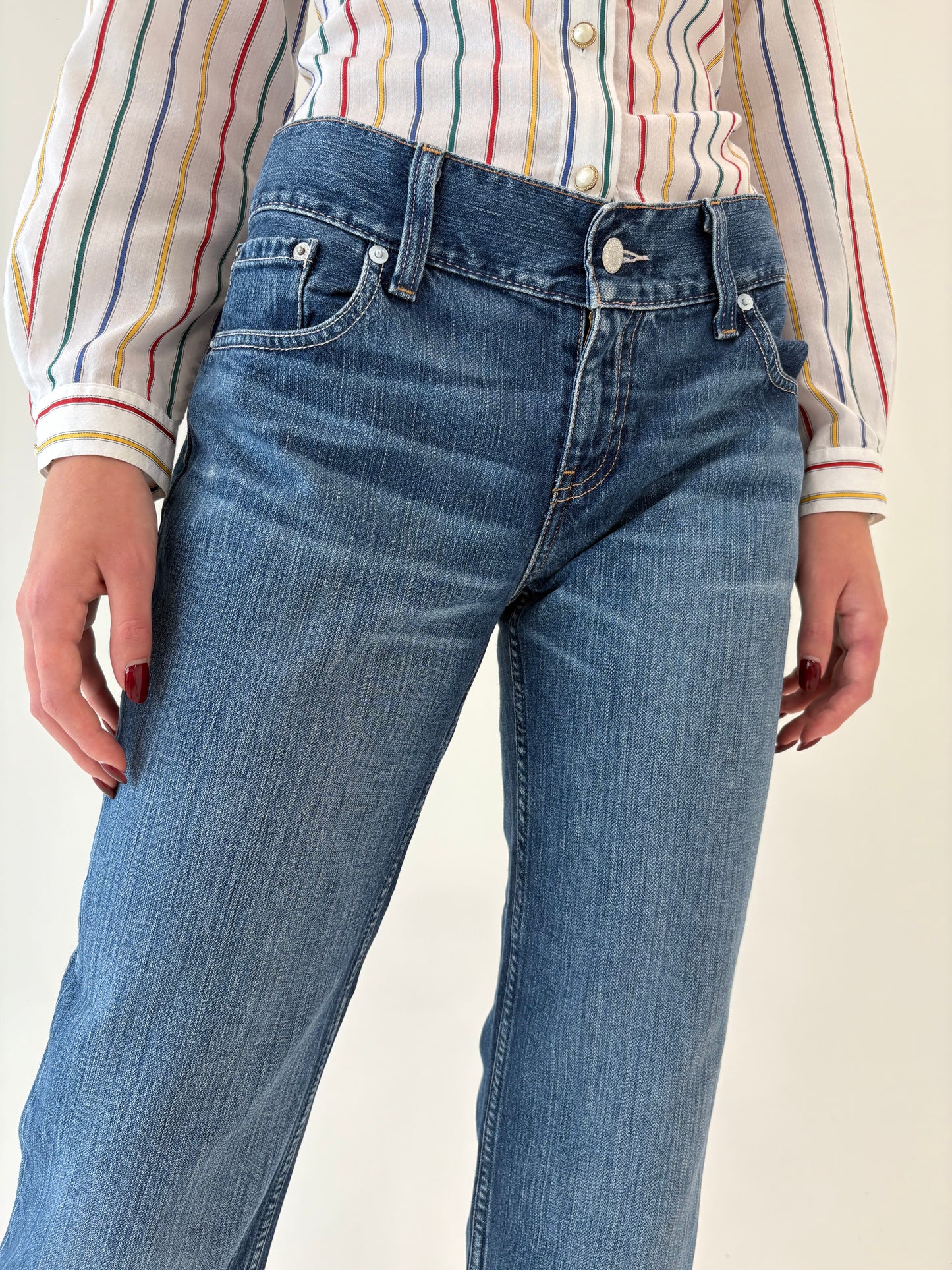 Jeans Levi’s straight leg petite model ‘Eve’ clasic wash