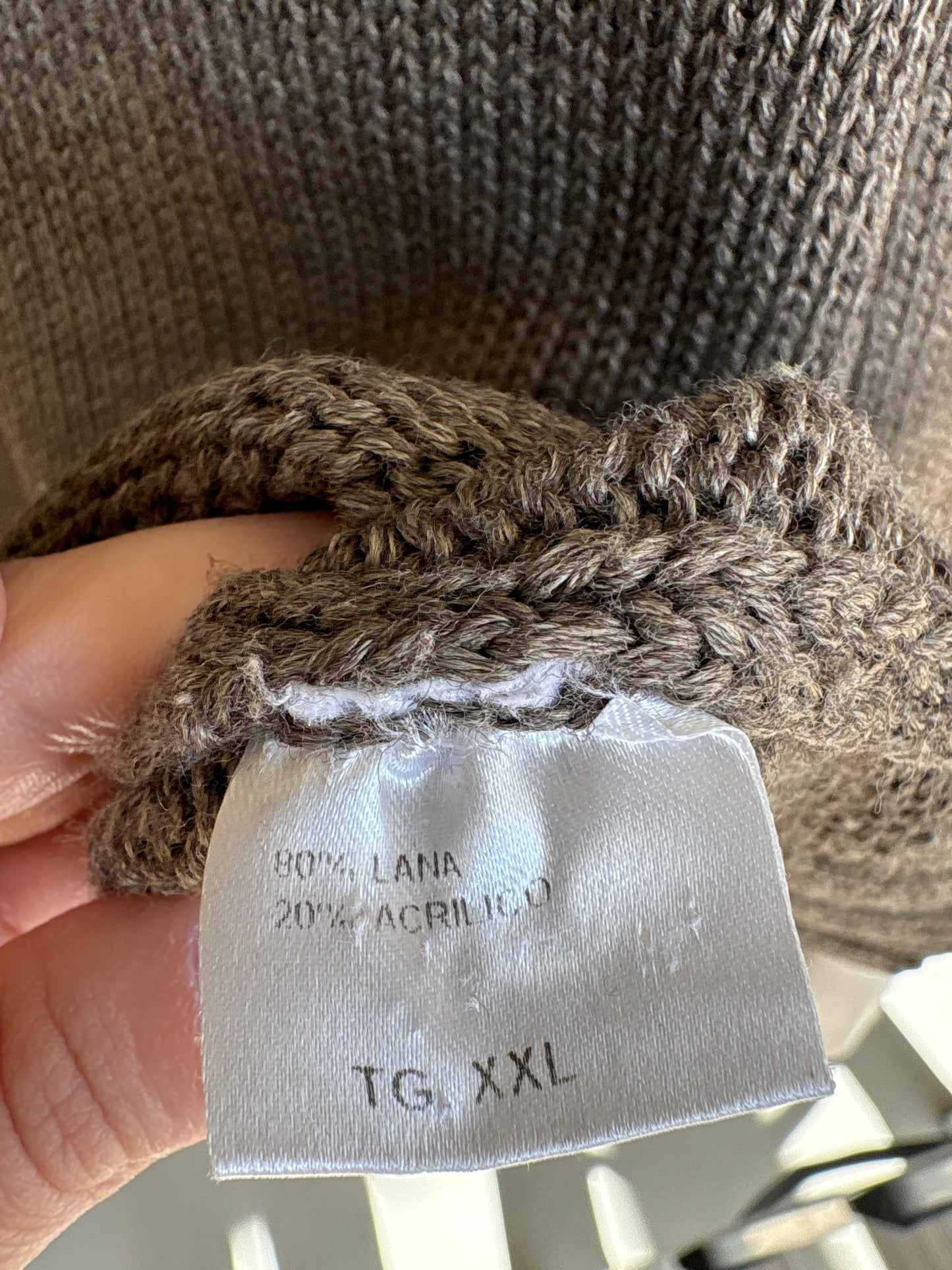 Maleta italiană super premium taupe groasă 80% lana de gramaj super mare